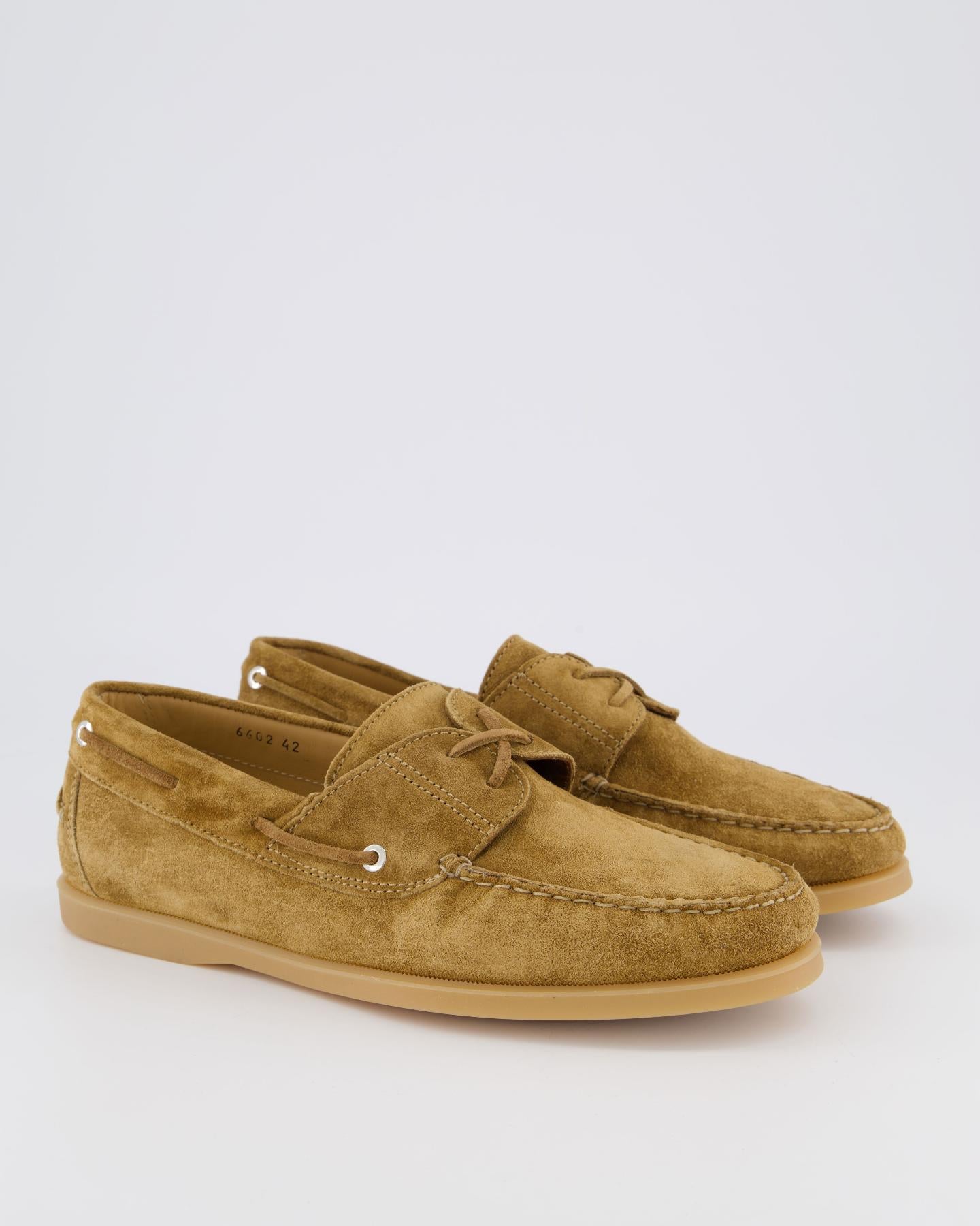 Heren Suede Boatshoe Bruin