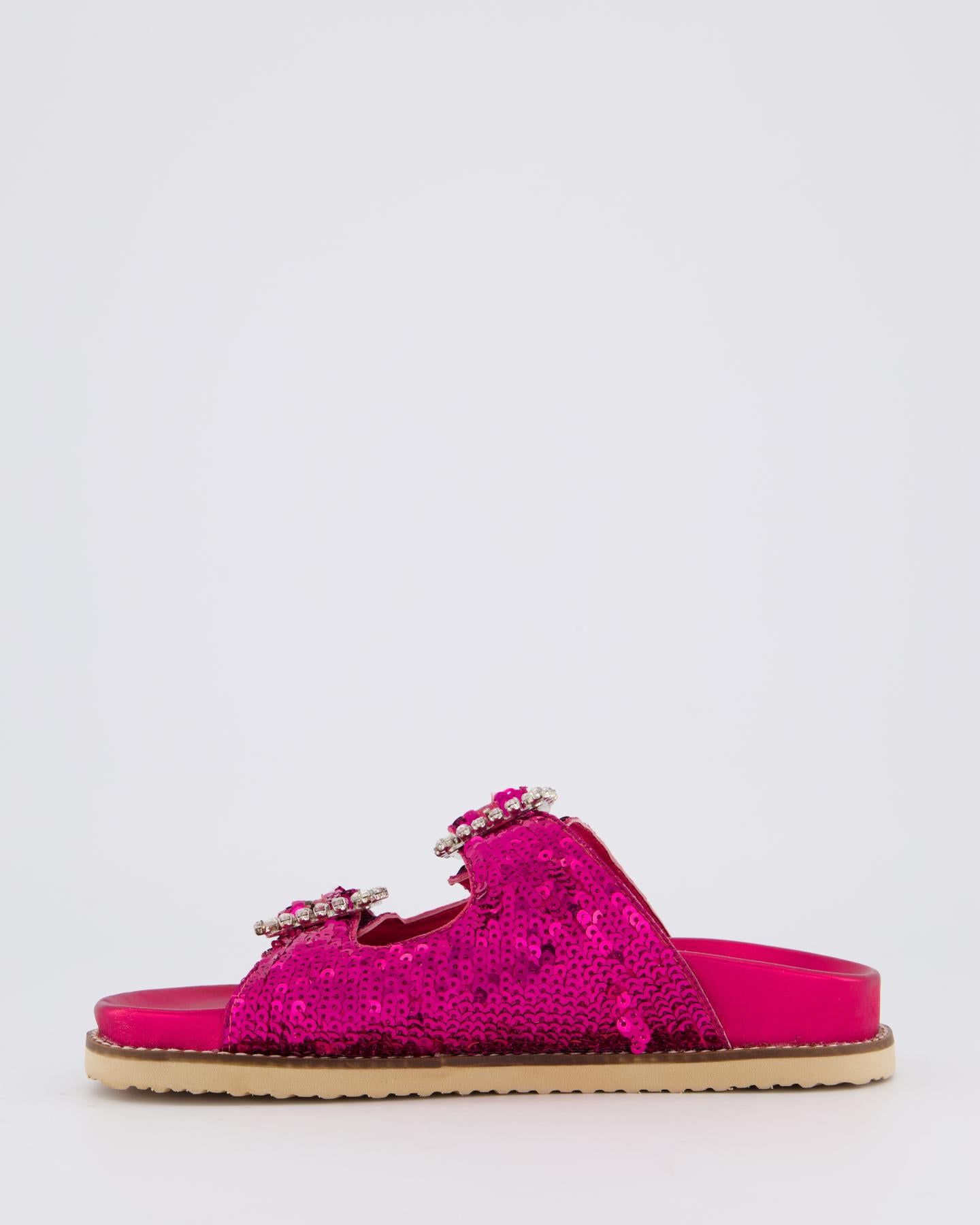 Dames Buckle Slipper Roze