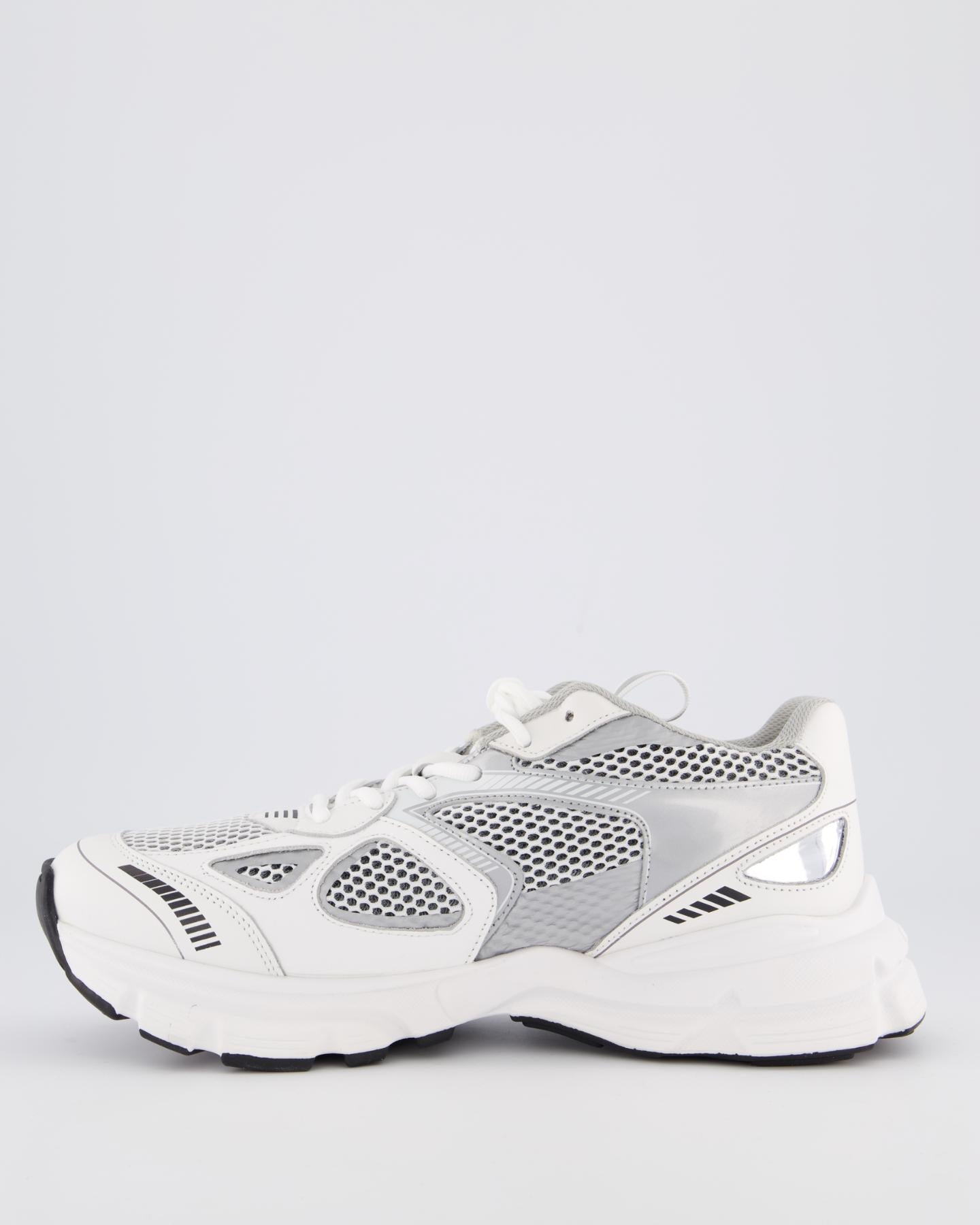 Heren Marathon Runner White Silver