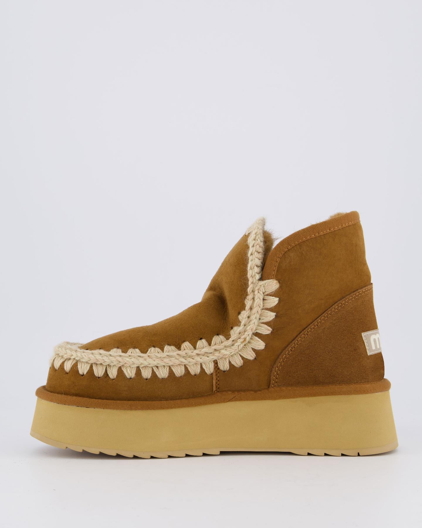 Dames Mini Eskimo Platform Cognac