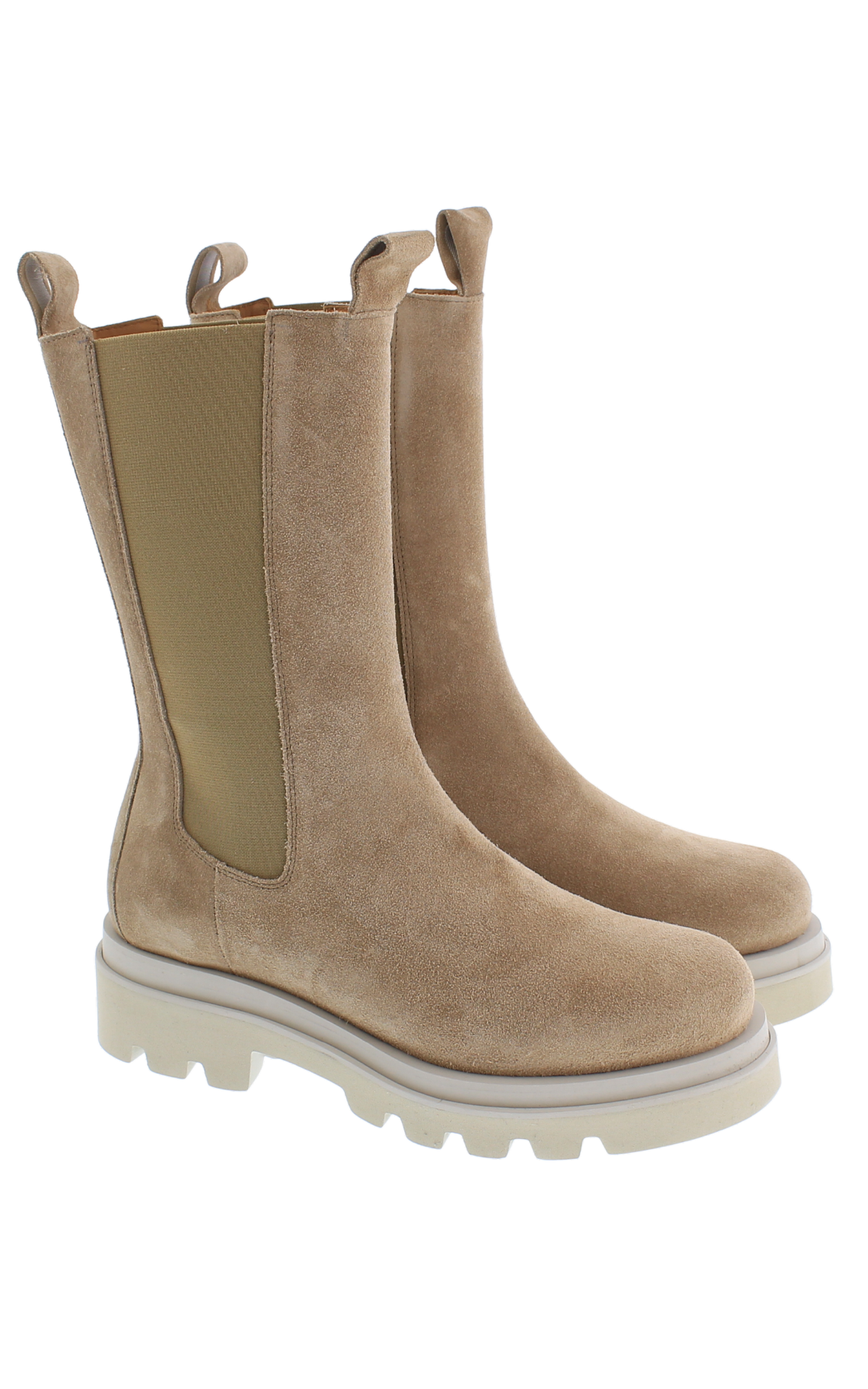 Dames Bloque Beige High Chelsea