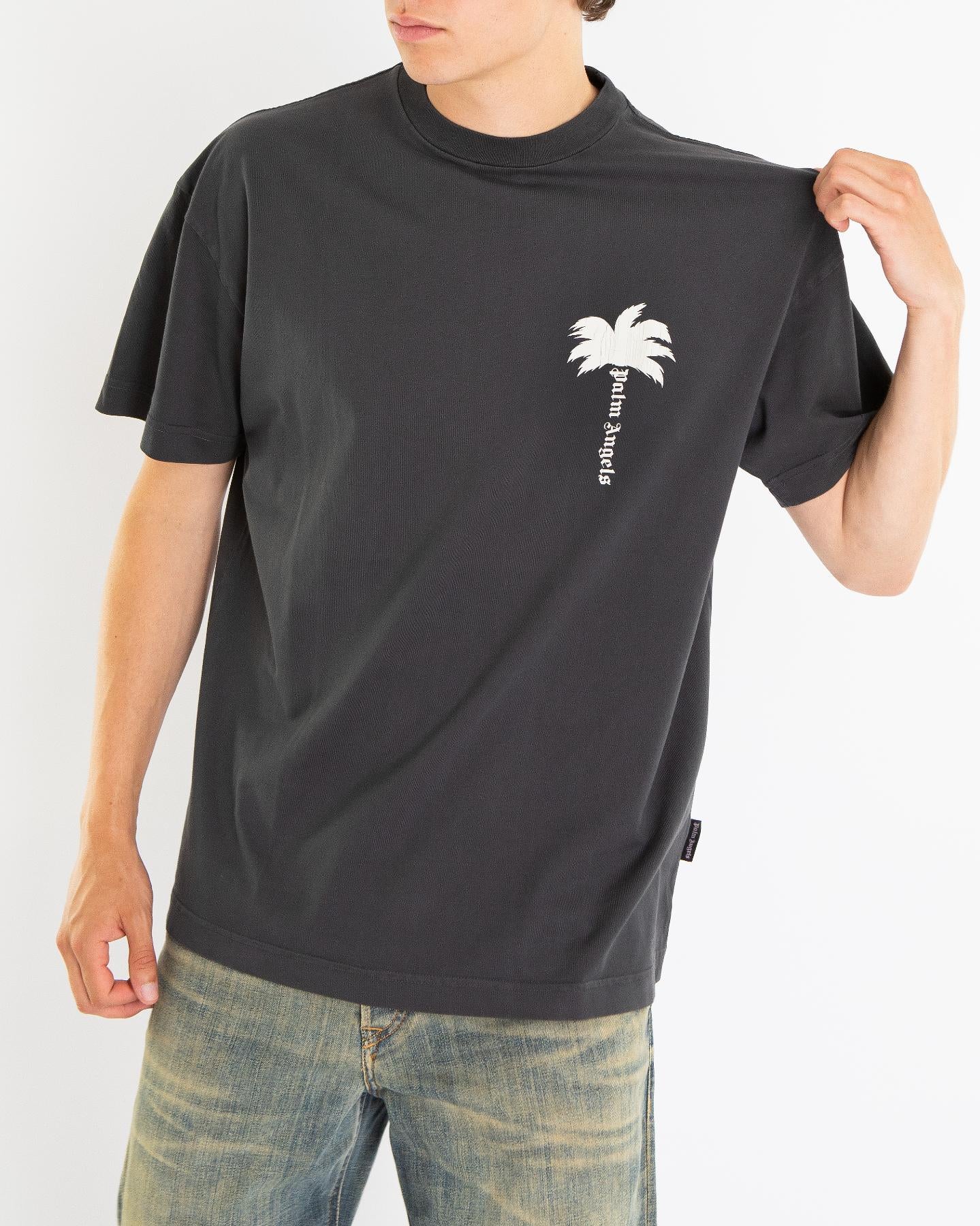 Heren The Palm T-Shirt Grijs