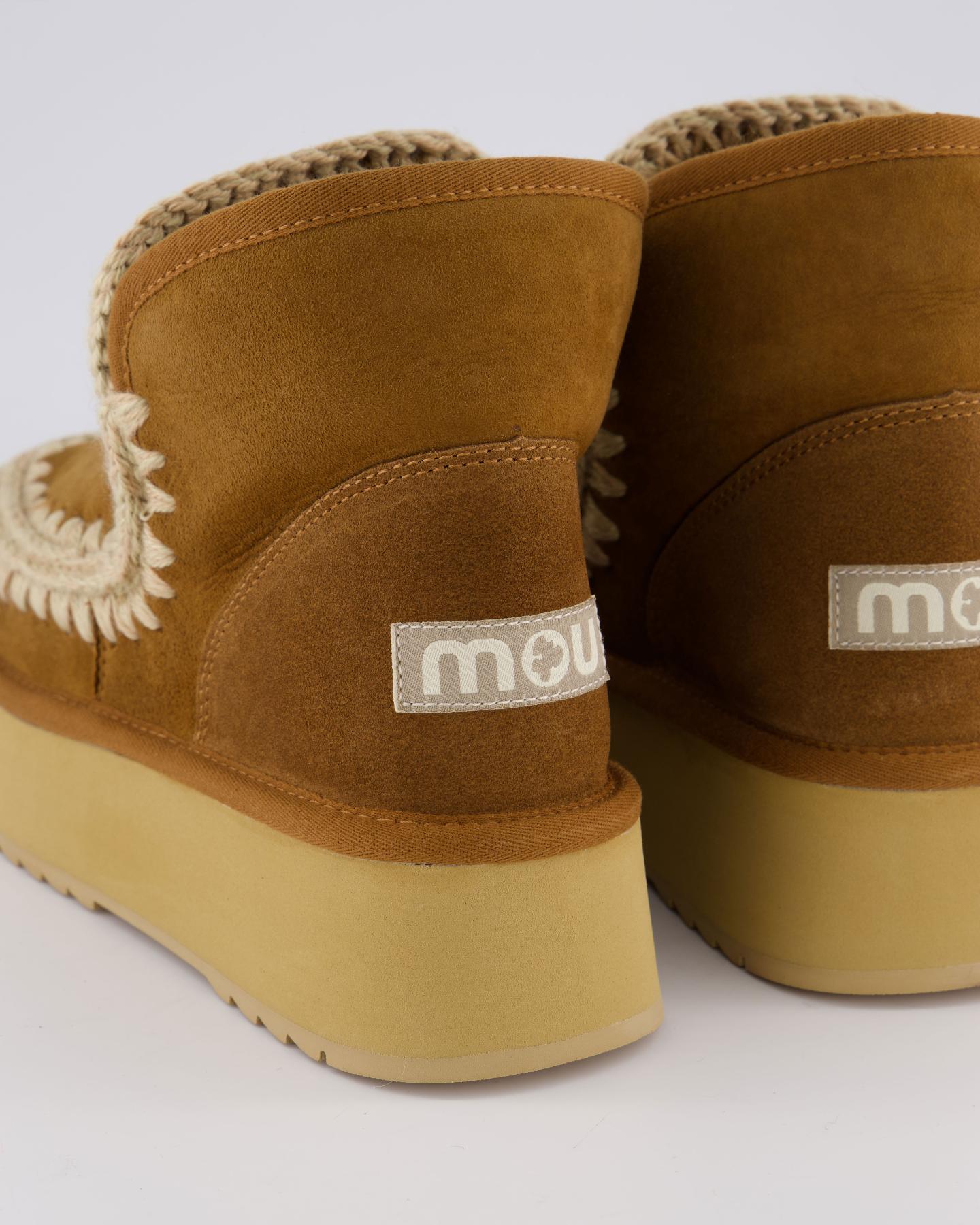 Dames Mini Eskimo Platform Cognac