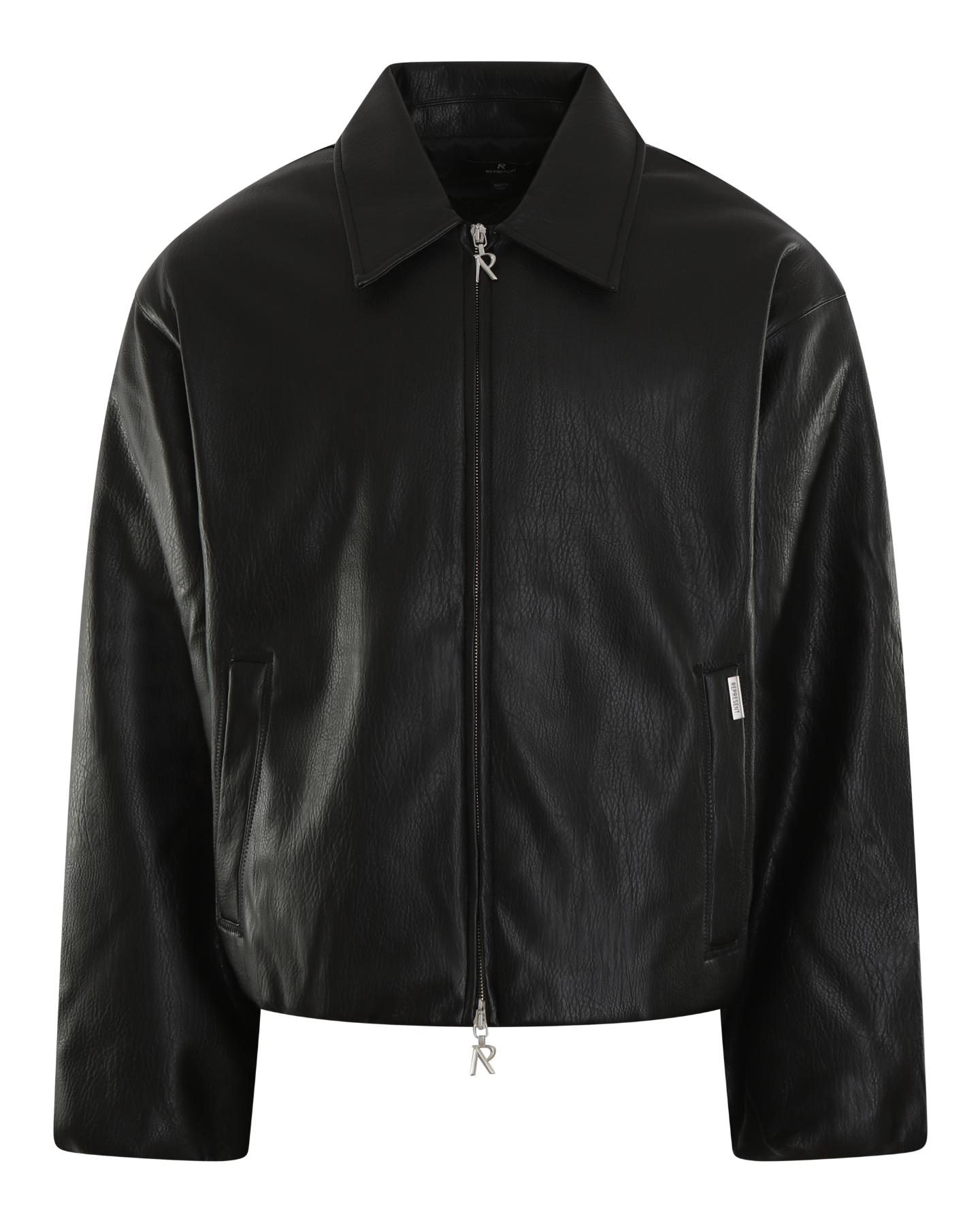 Heren Faux Leather Bomber