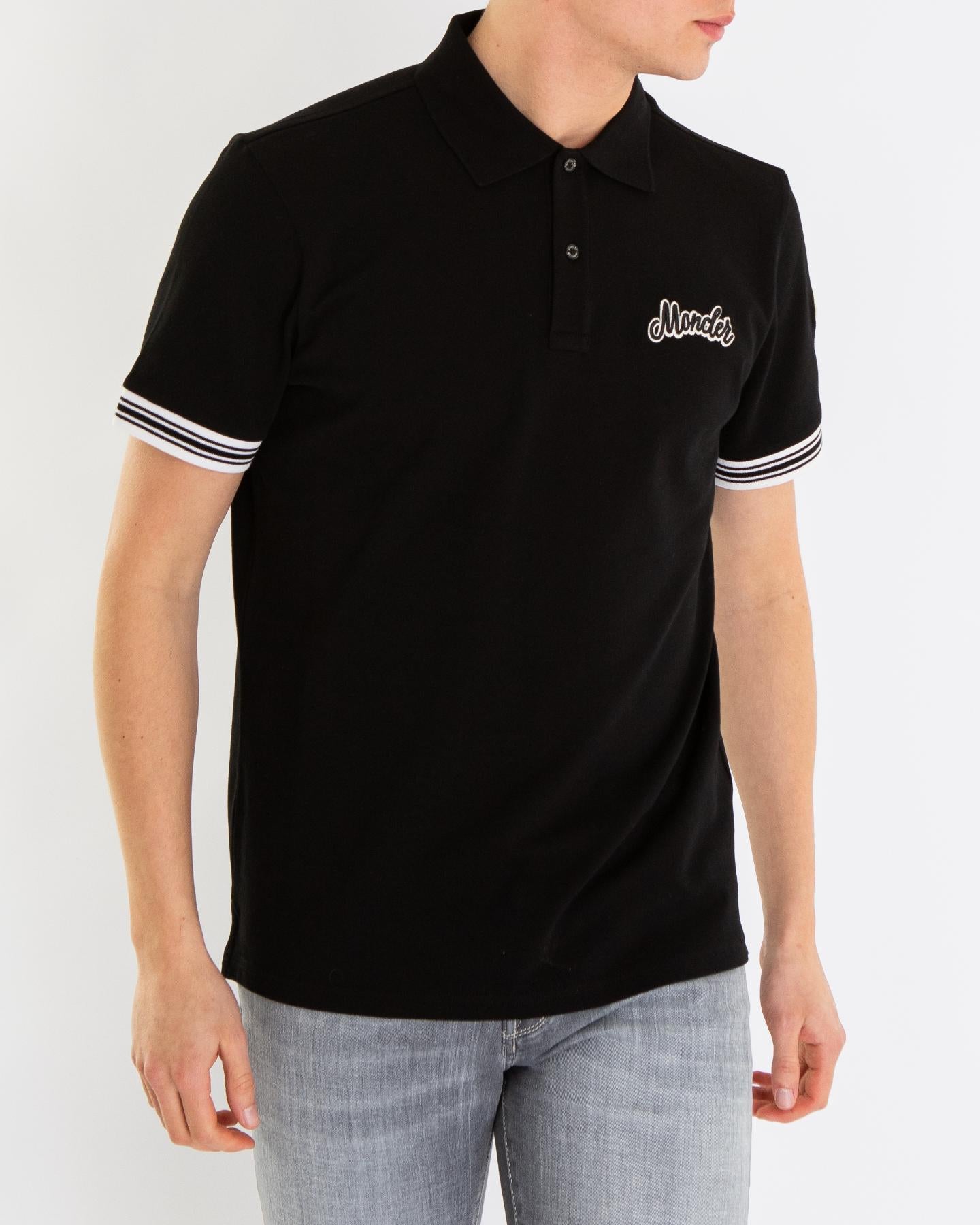 Heren Varsity Logo Polo Zwart