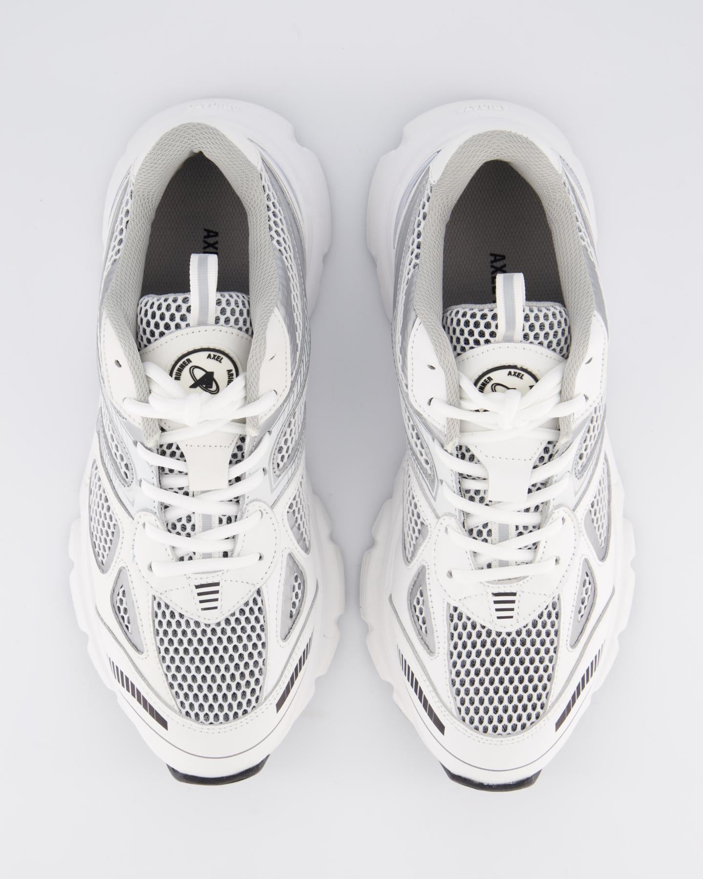 Heren Marathon Runner White Silver