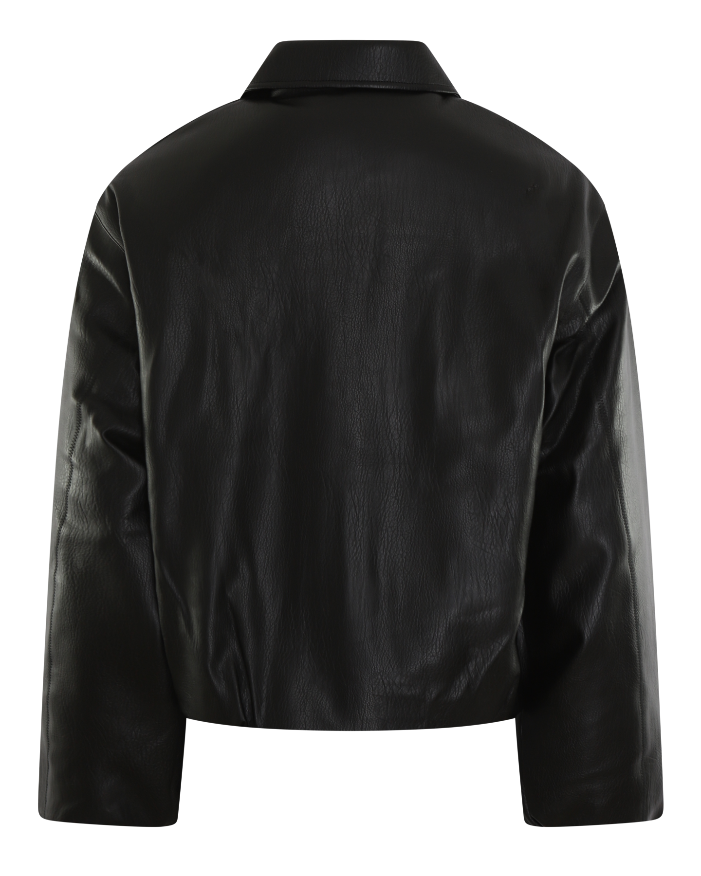 Heren Faux Leather Bomber