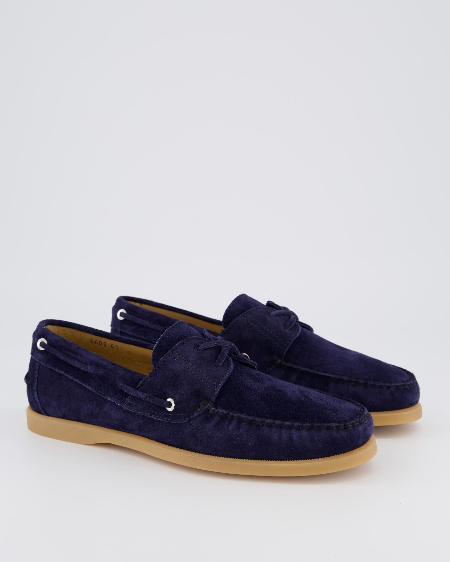 Heren Suede Boatshoe Blauw