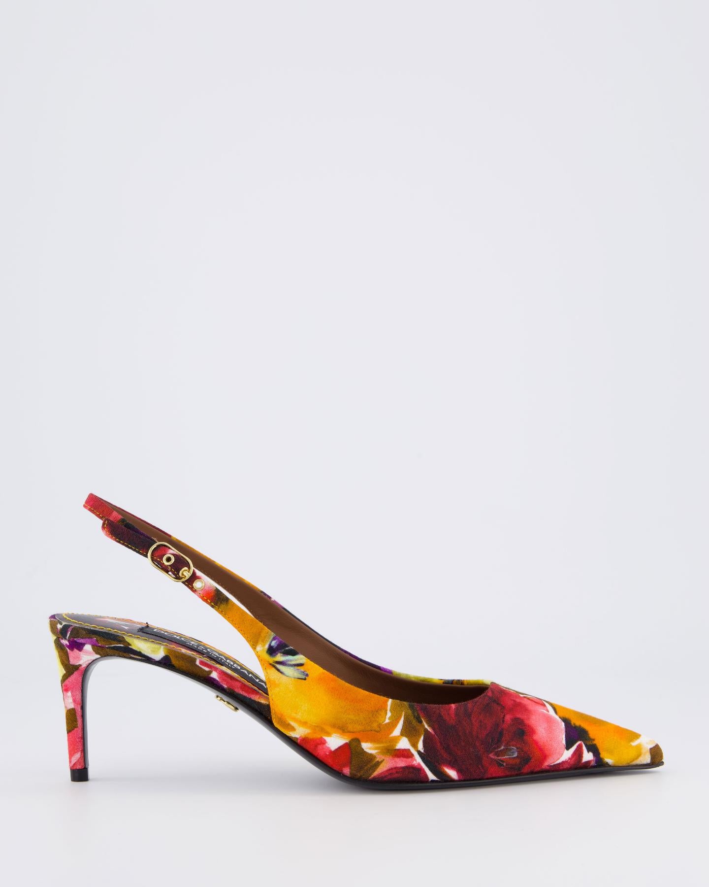 Dames Brocade Slingback Oranje/Rood