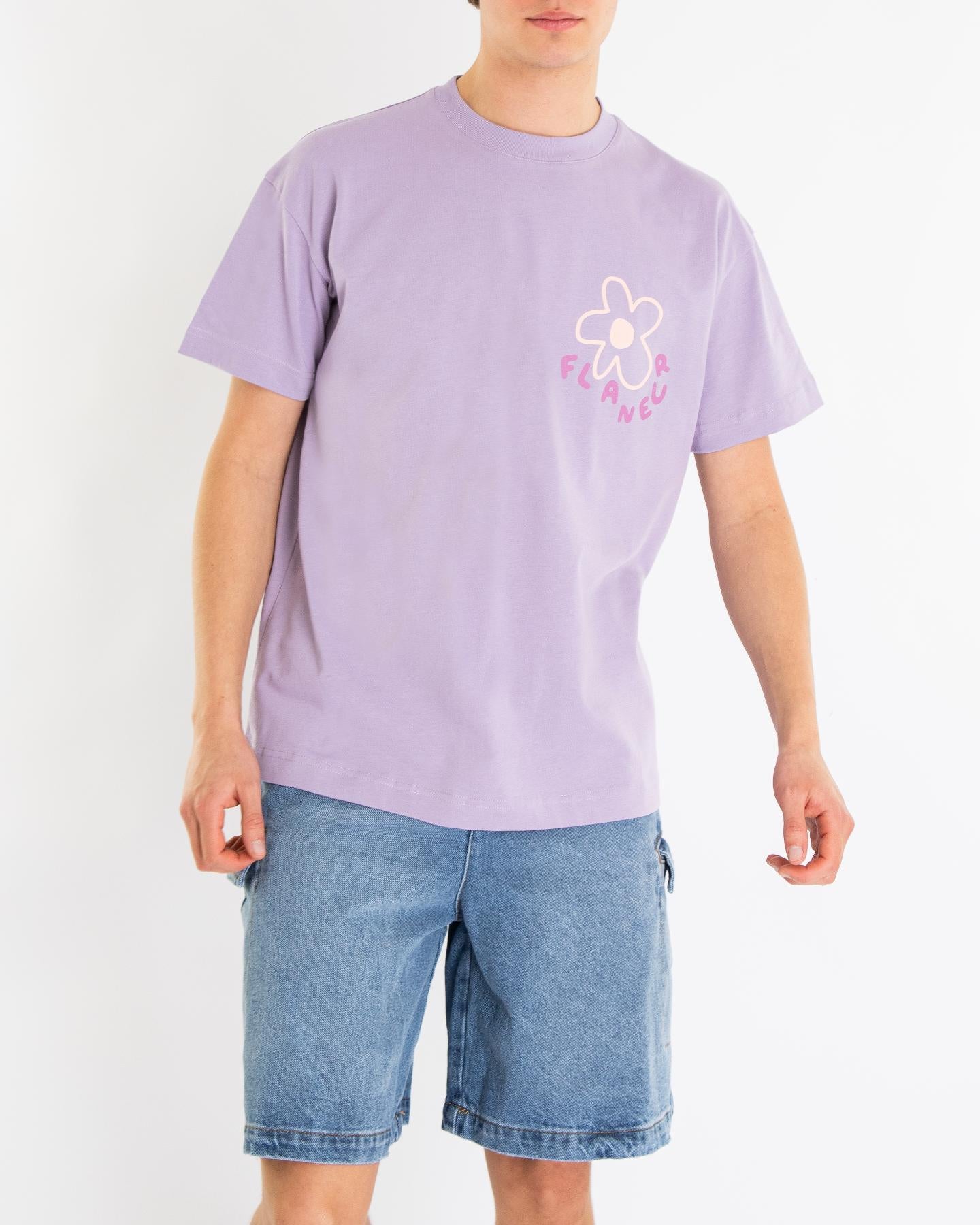 Heren Blossom T-Shirt Paars