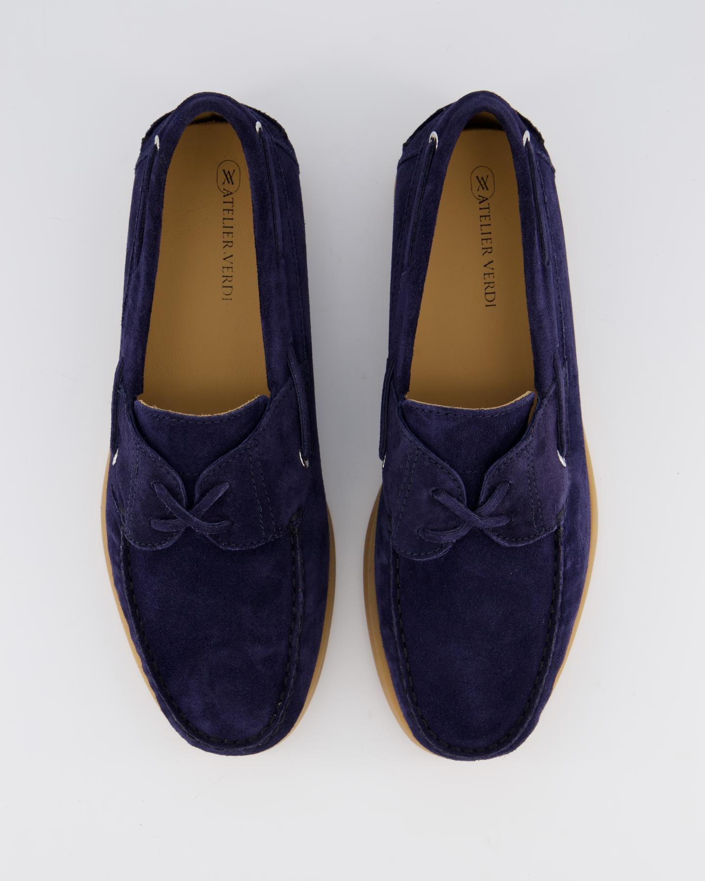 Heren Suede Boatshoe Blauw