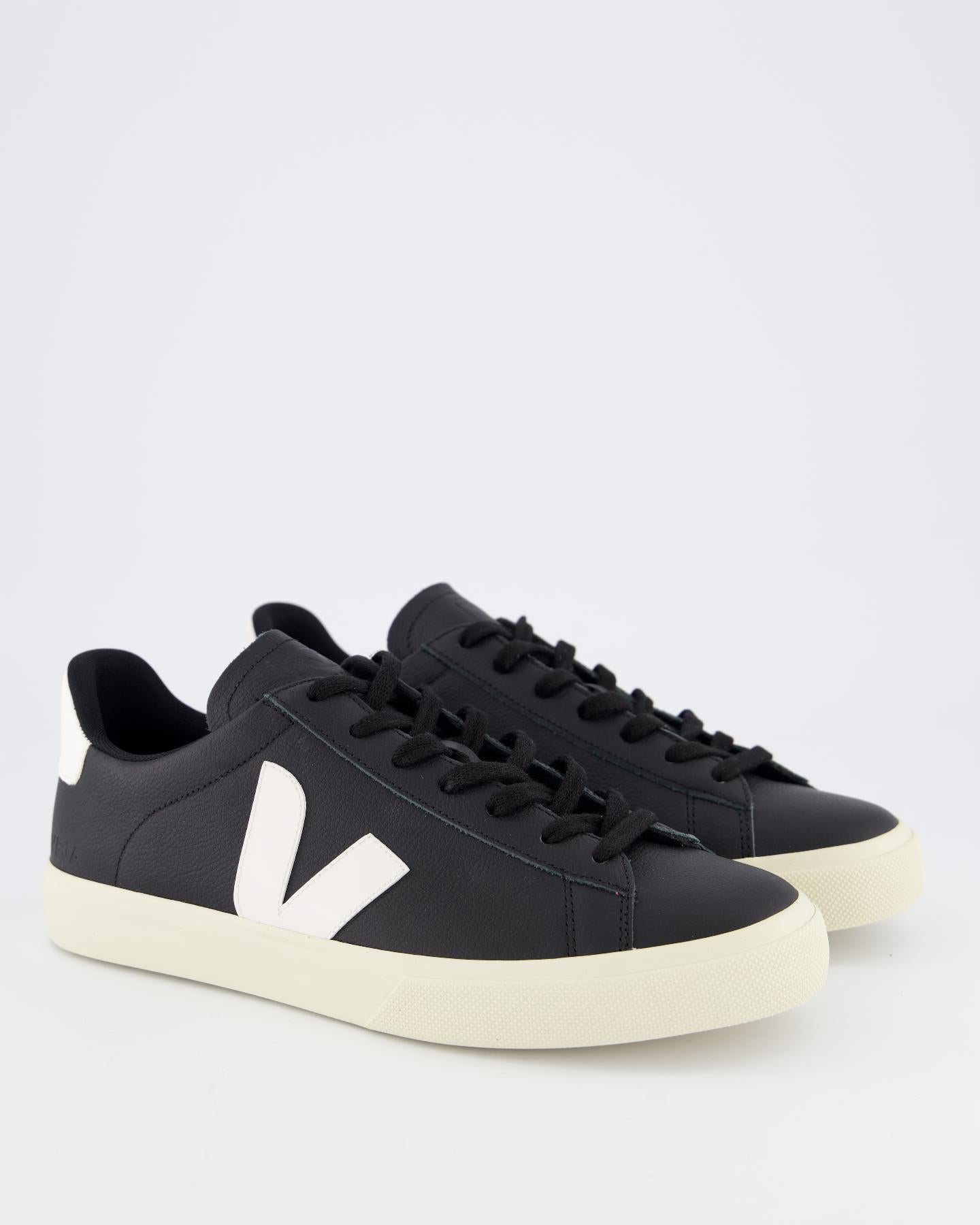 Heren Campo Sneaker Leer Zwart/Wit