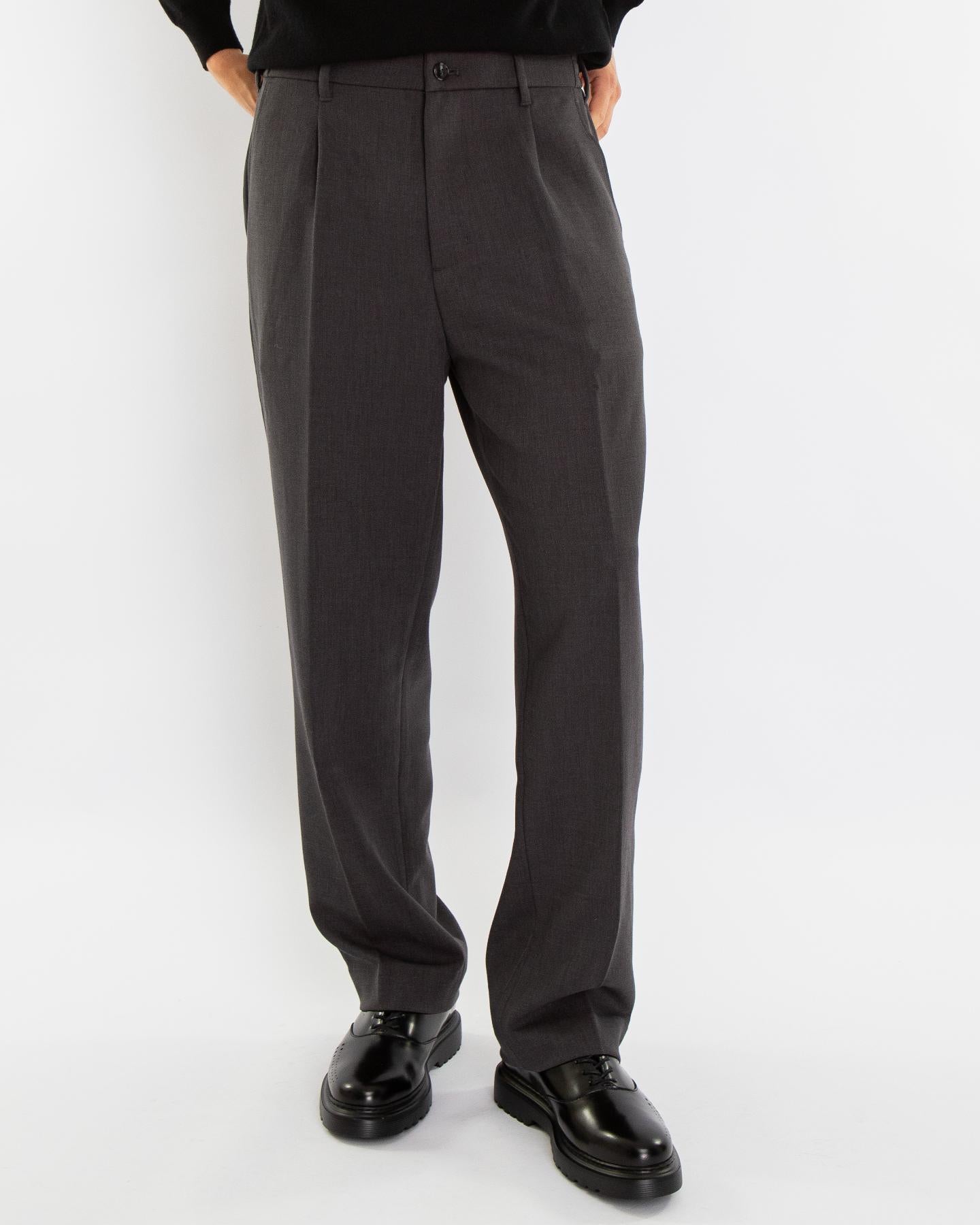 Heren Wool Pleated Pant