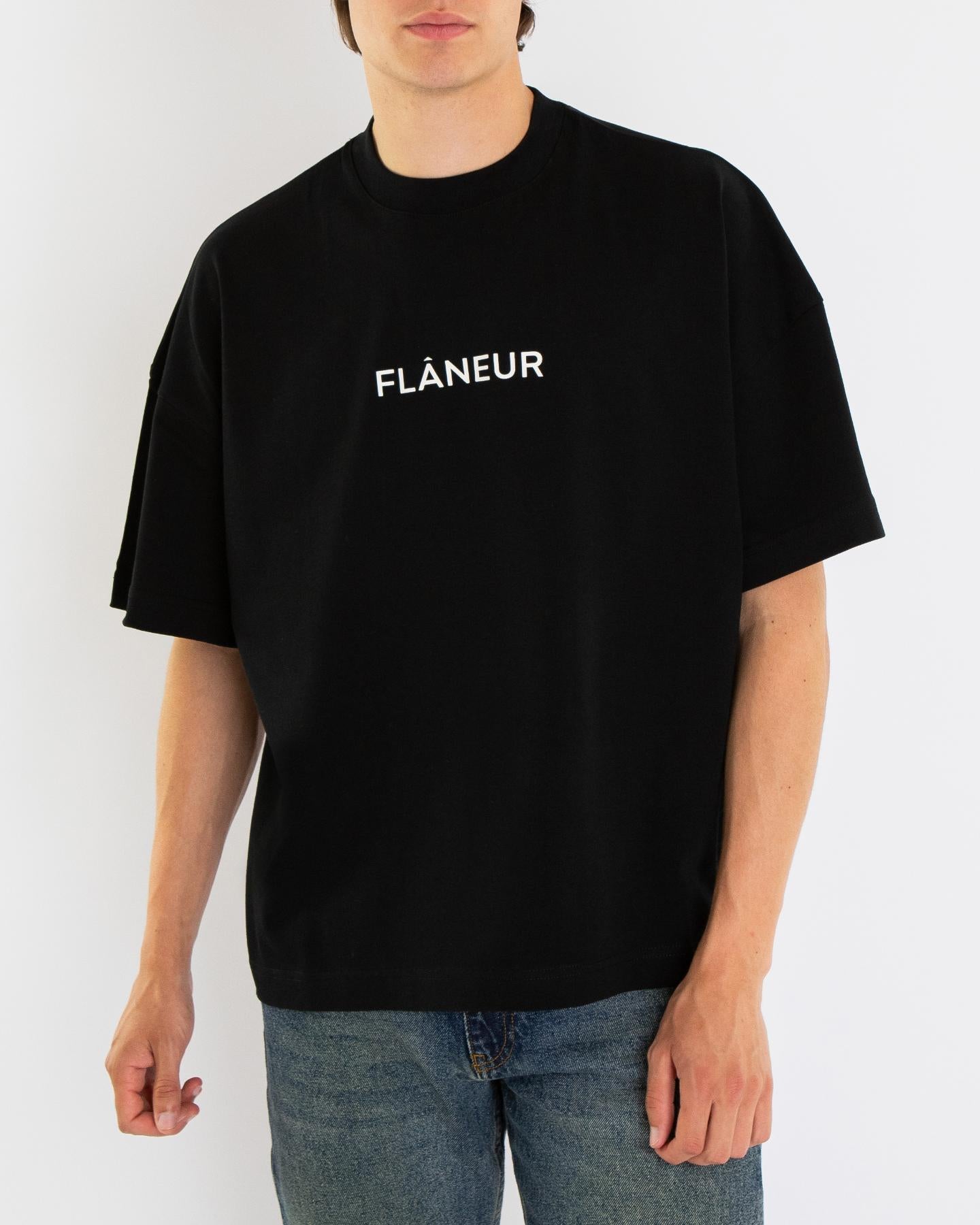 Heren Box Logo T-Shirt Black