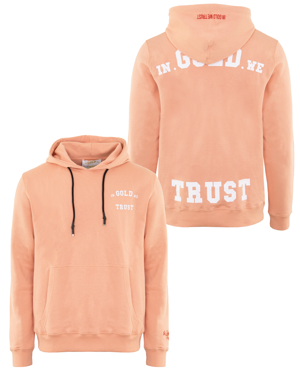 In gold we 2024 trust hoodie dames zwart