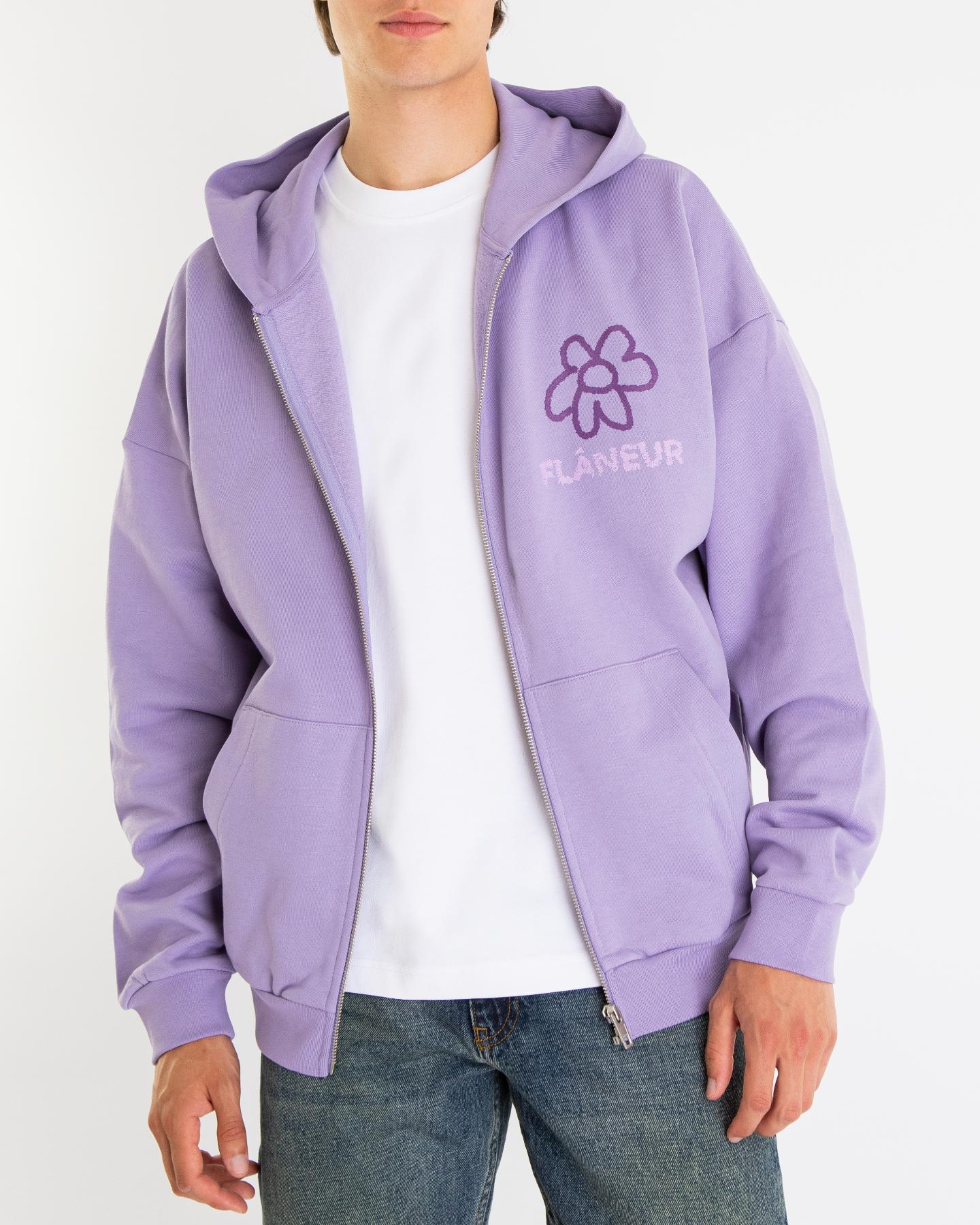 Heren Flower Doodle Zip-up Hoodie