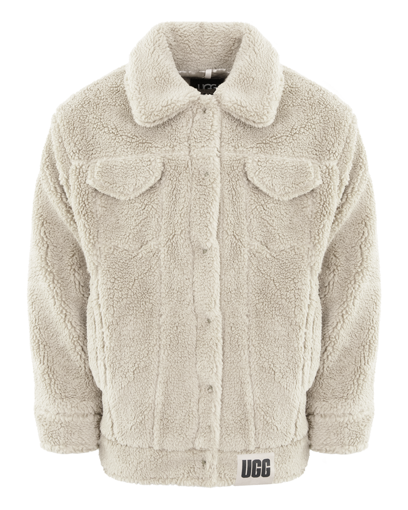 Dames Sherpa Trucker Jacket Natural