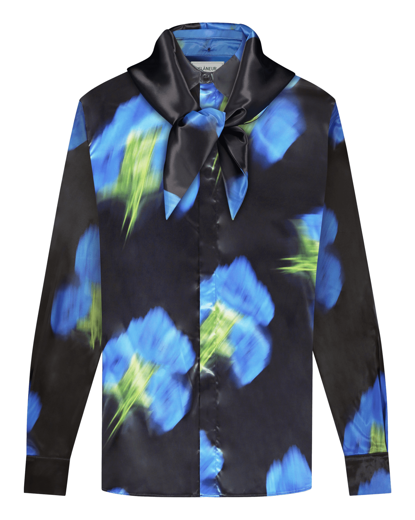 FLÂNEUR Heren Blurred Flower Hooded Shirt - Eleganza.nl