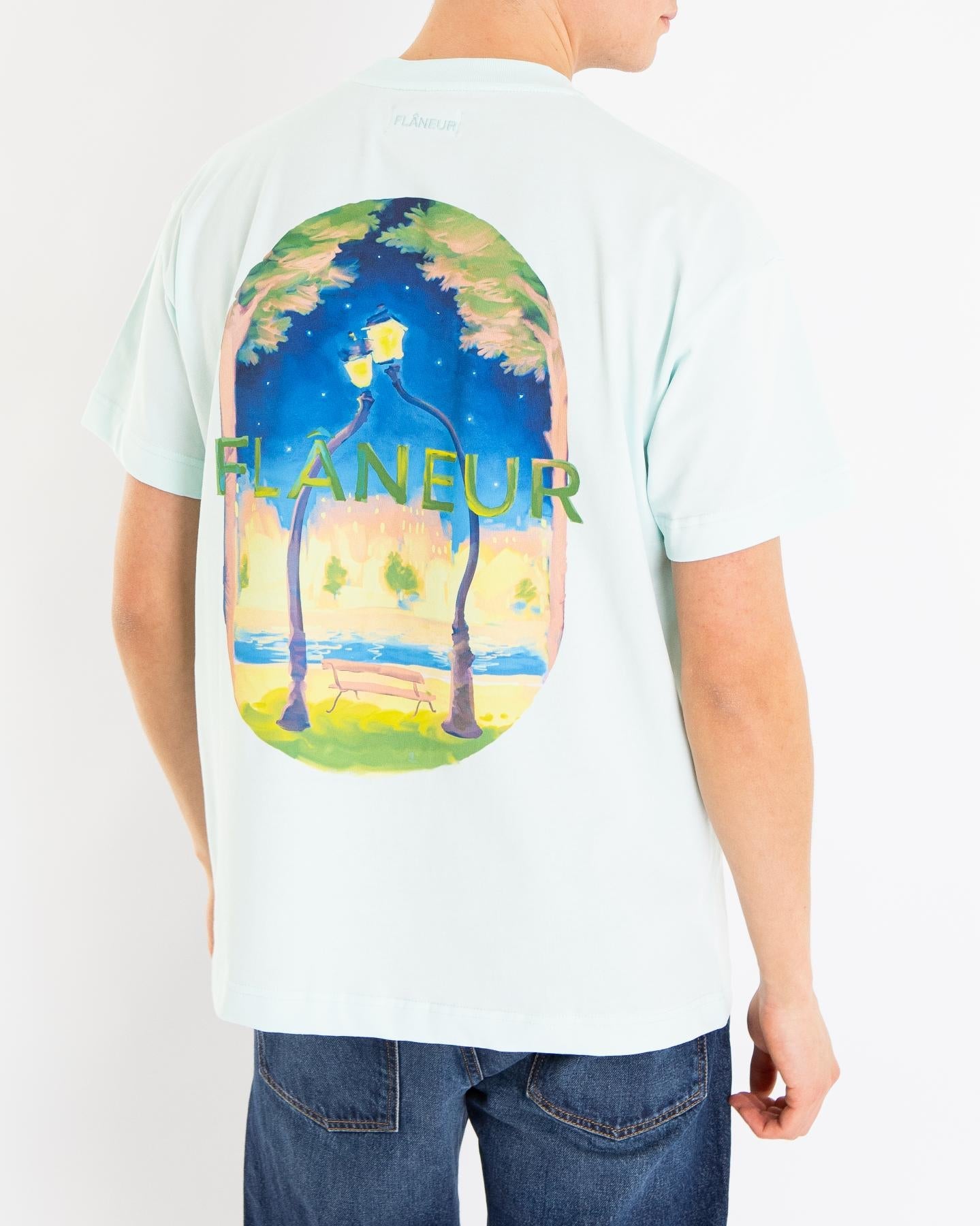 FLÂNEUR Heren Lanterns Of Love T-Shirt Groen - Eleganza.nl