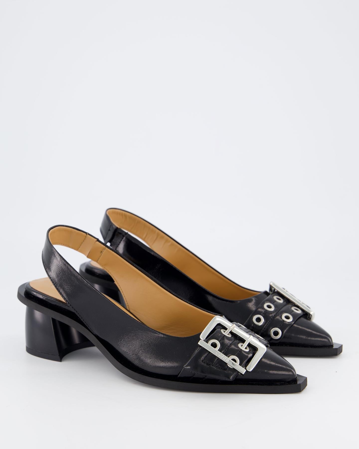 Dames Buckle Slingback Pump Zwart