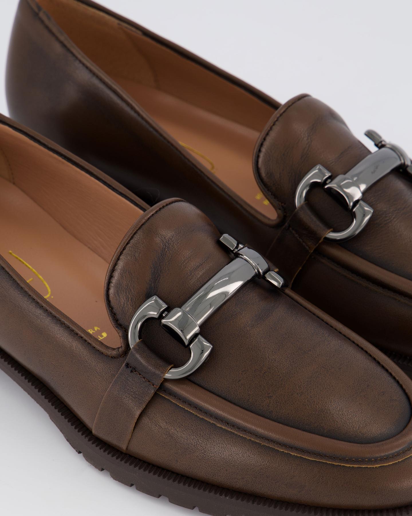 Gibaldi Dames Bianca Di Loafer Bruin - Eleganza.nl