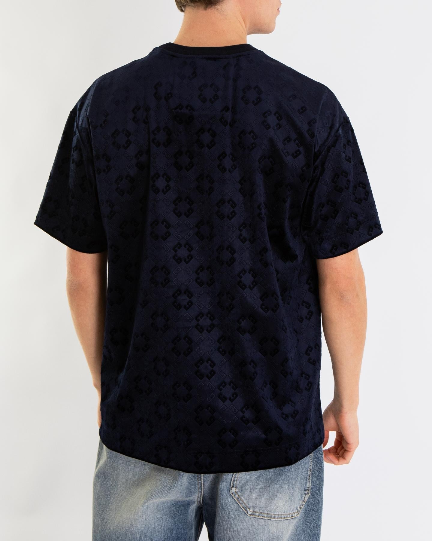 Givenchy Heren Monogram Velvet Shirt Blauw - Eleganza.nl