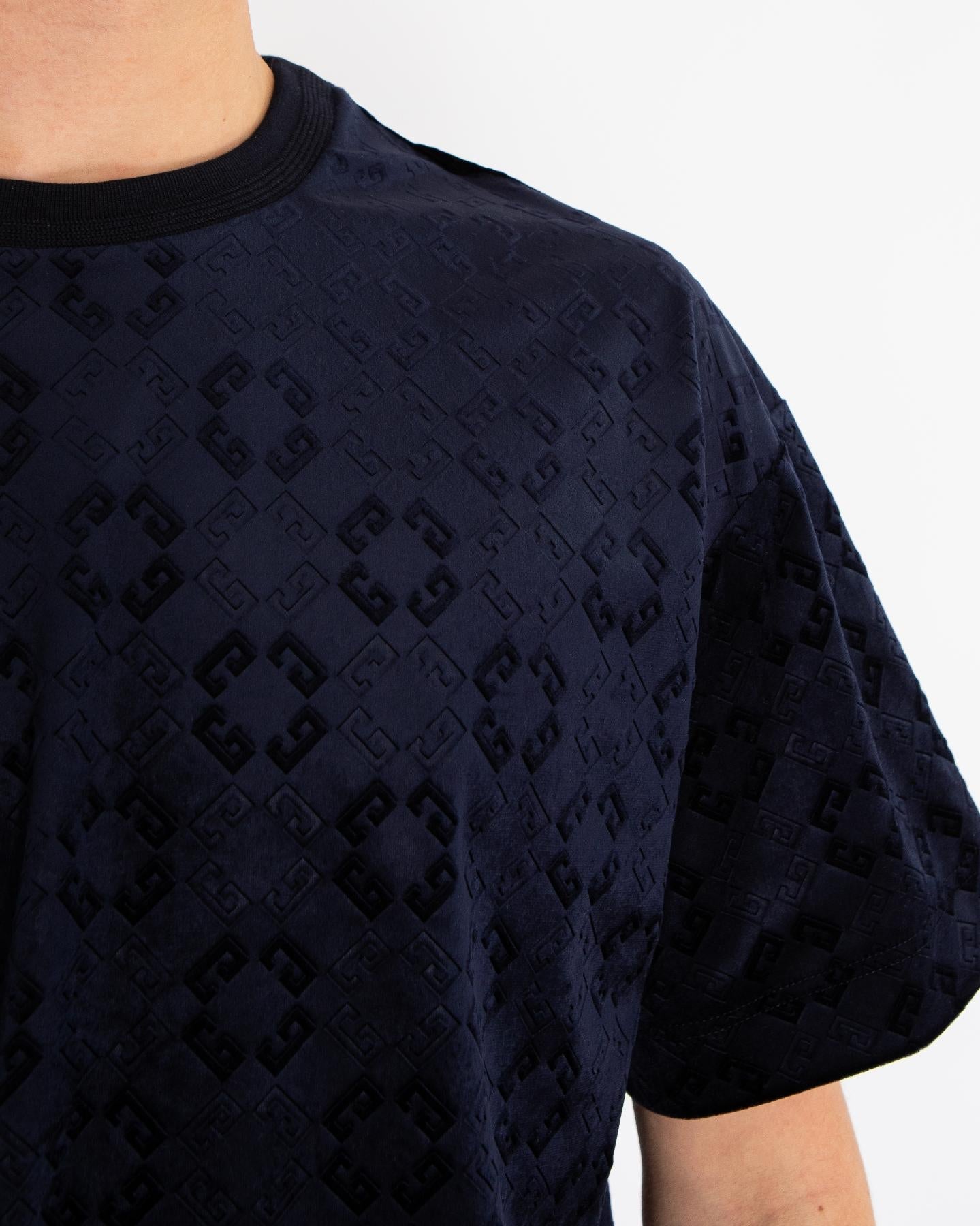 Givenchy Heren Monogram Velvet Shirt Blauw - Eleganza.nl