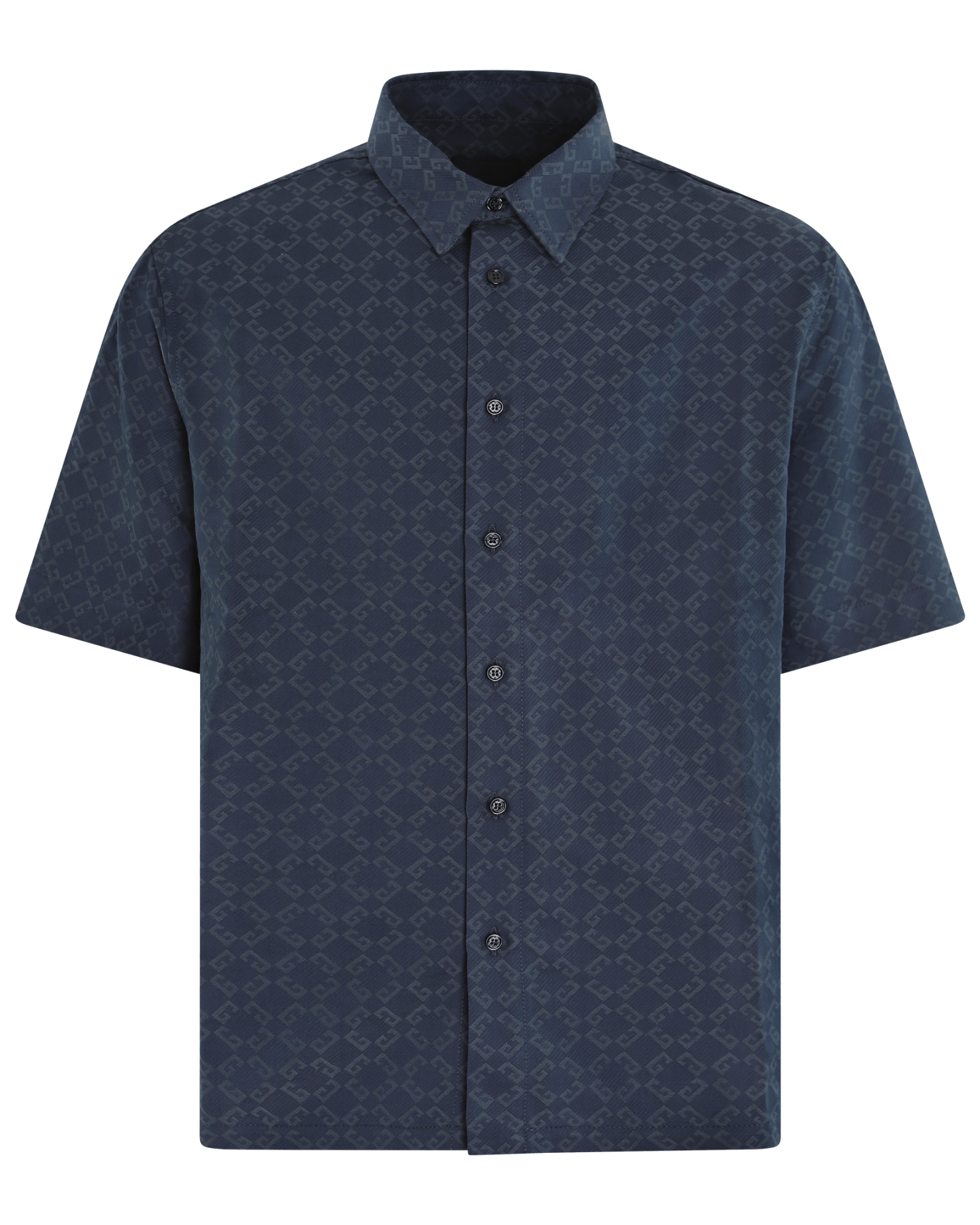 Givenchy Heren Shiny Monogram Shirt Blauw - Eleganza.nl