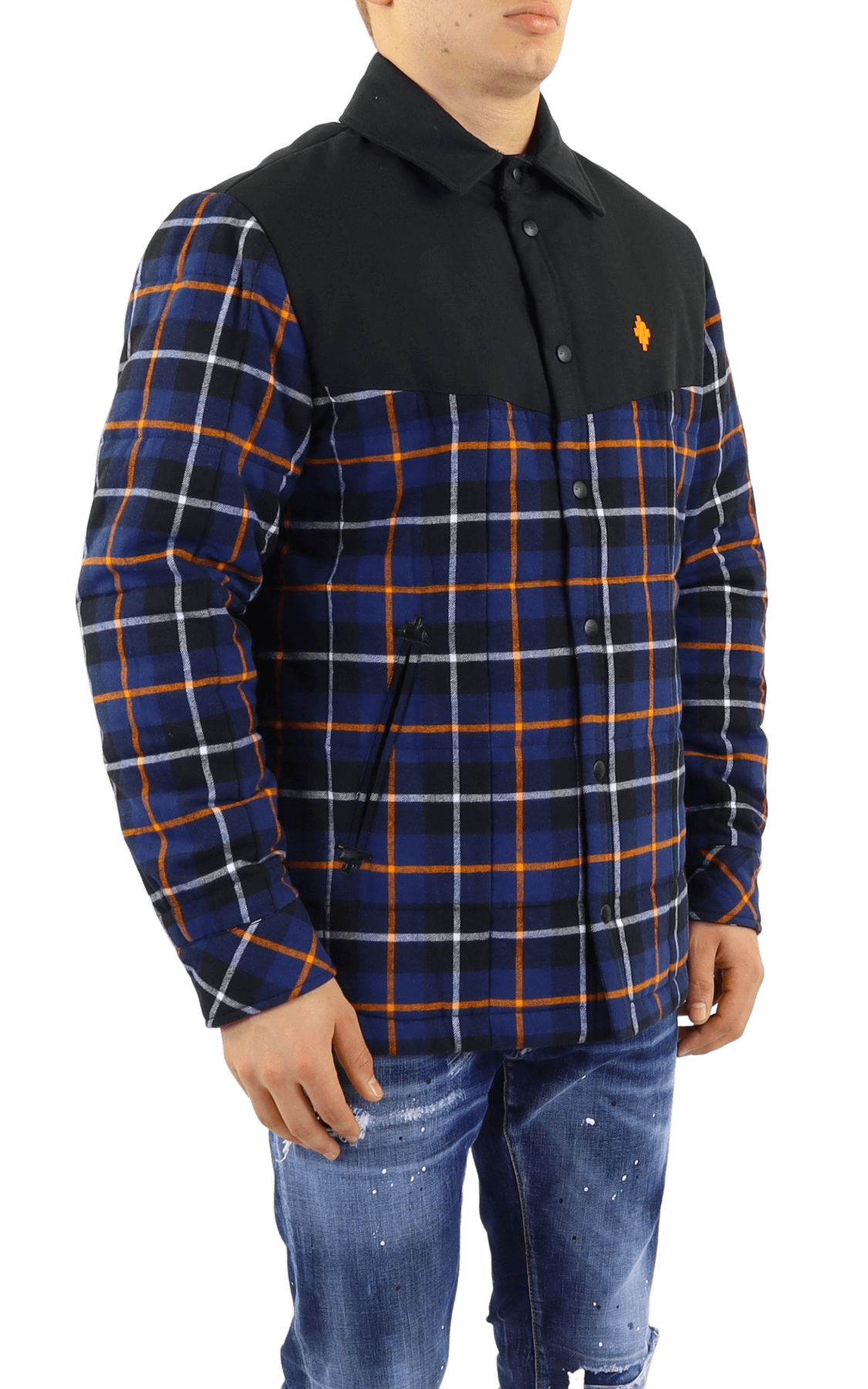 Heren Cross Check Padded Overshirt