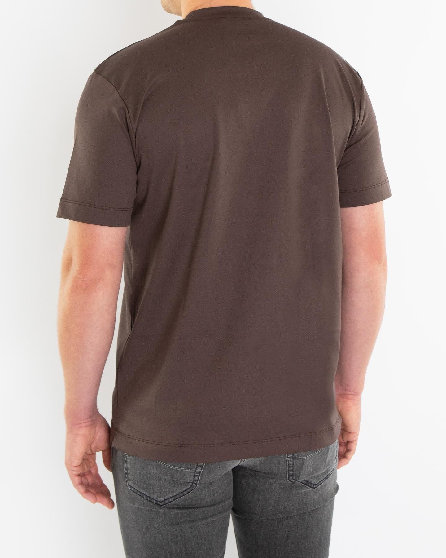 Heren Interlock Supima T-Shirt Bruin