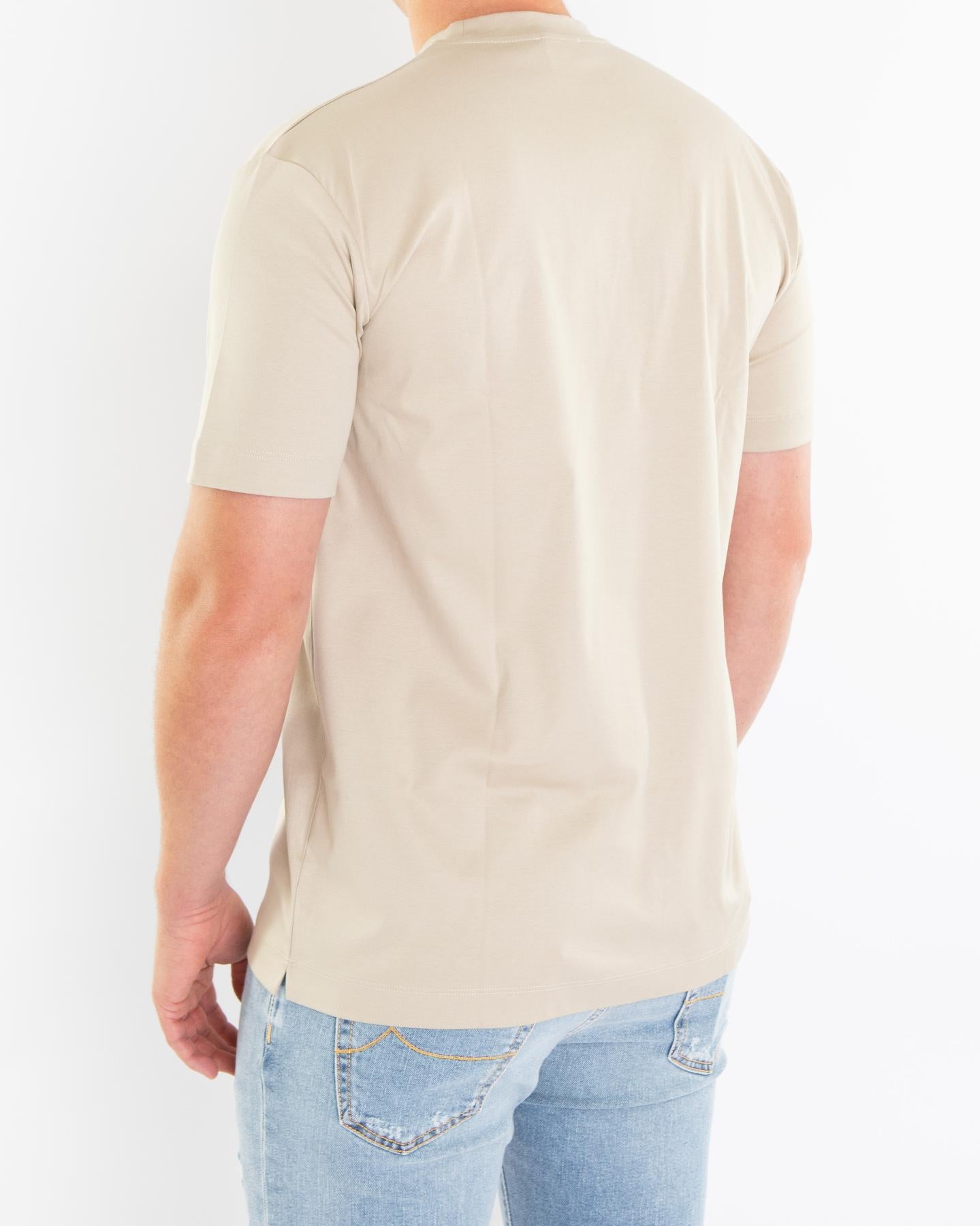 Heren Interlock Supima T-Shirt Beige