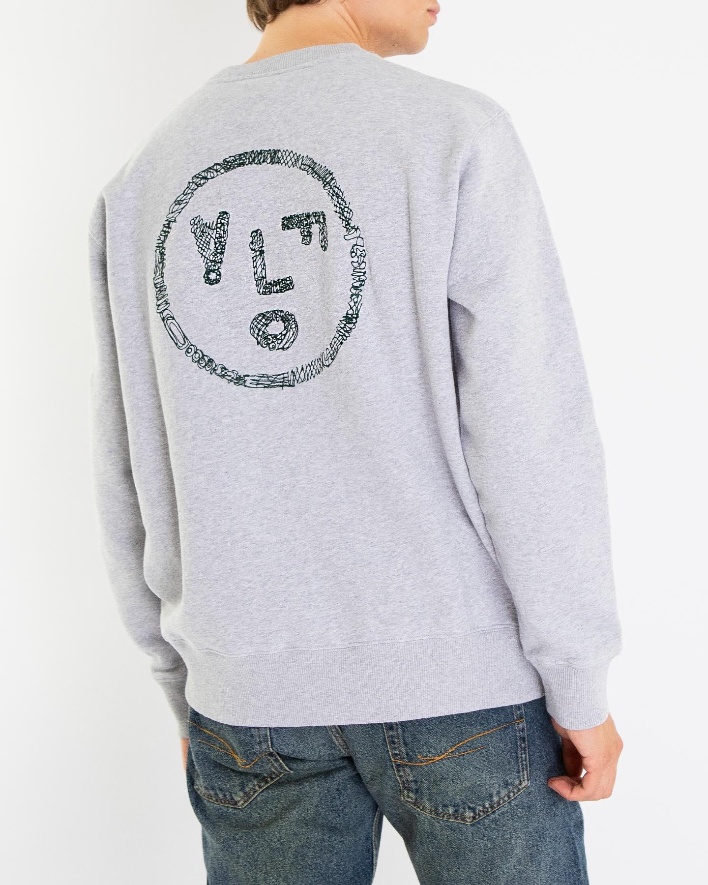 Heren Scribble Face Crewneck