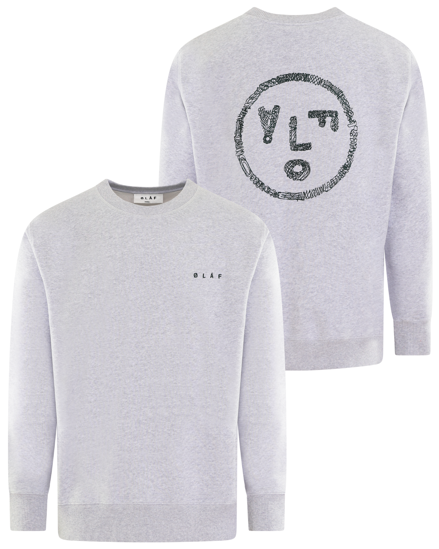 Heren Scribble Face Crewneck