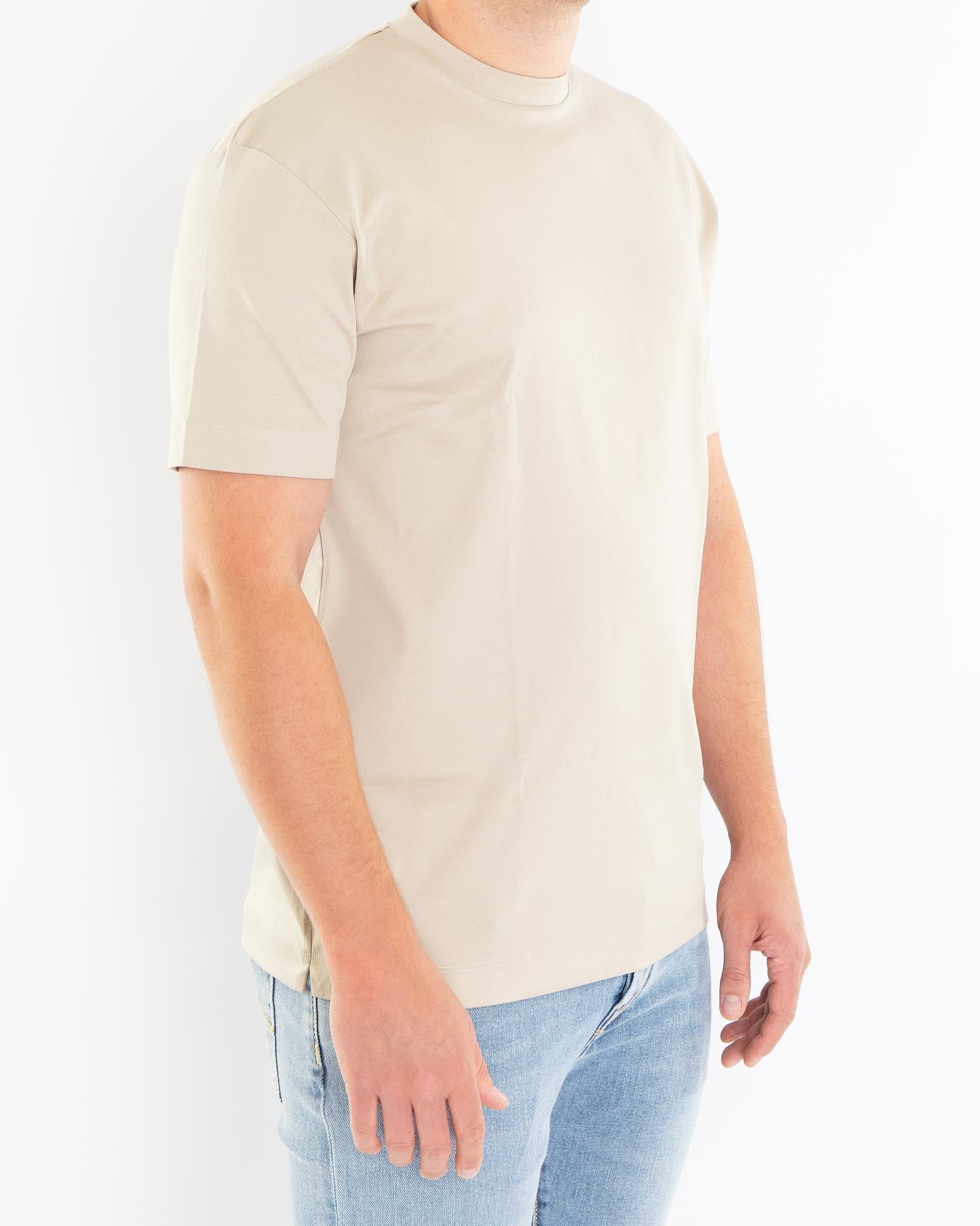 Heren Interlock Supima T-Shirt Beige