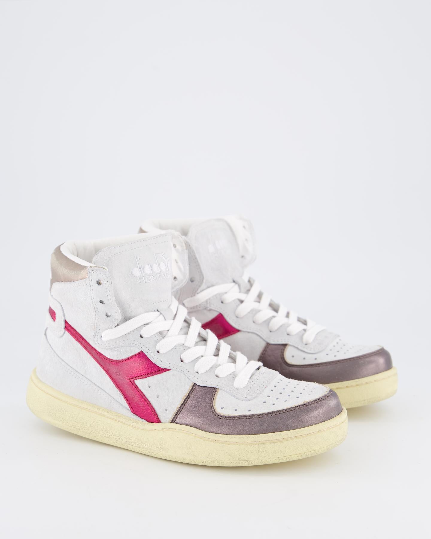 Dames Mi Basket Metal White/Fuchsia