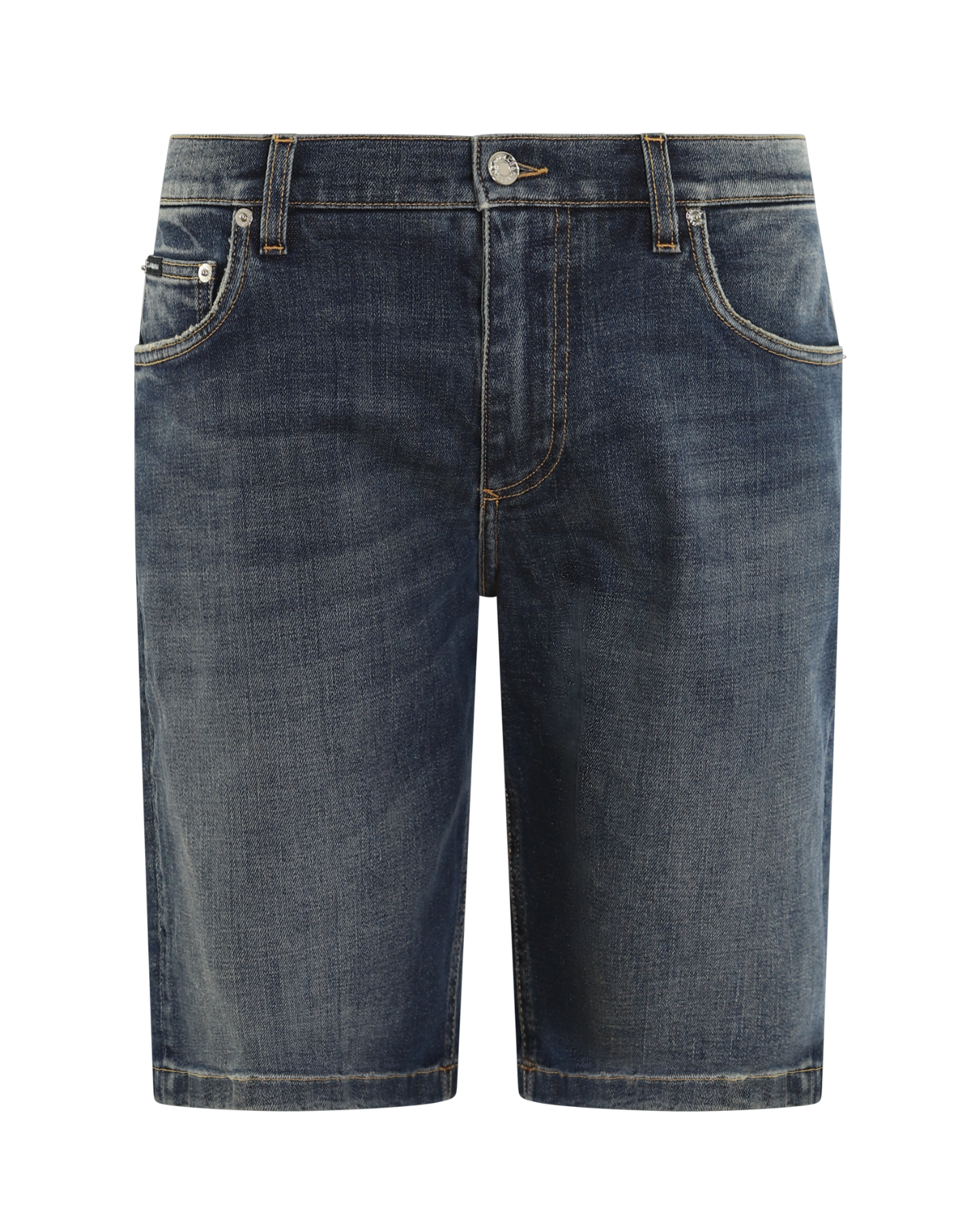 Heren Stretch Denim Shorts Blauw