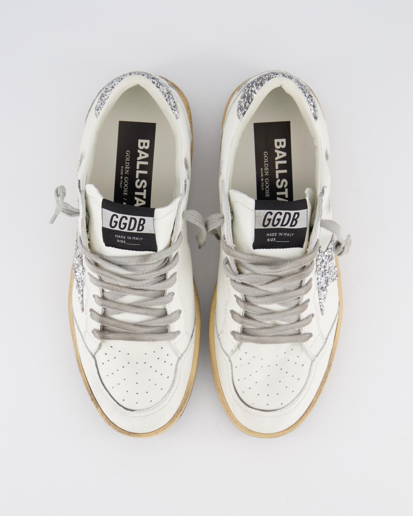 Dames Ballstar Sneaker Wit/Glitter