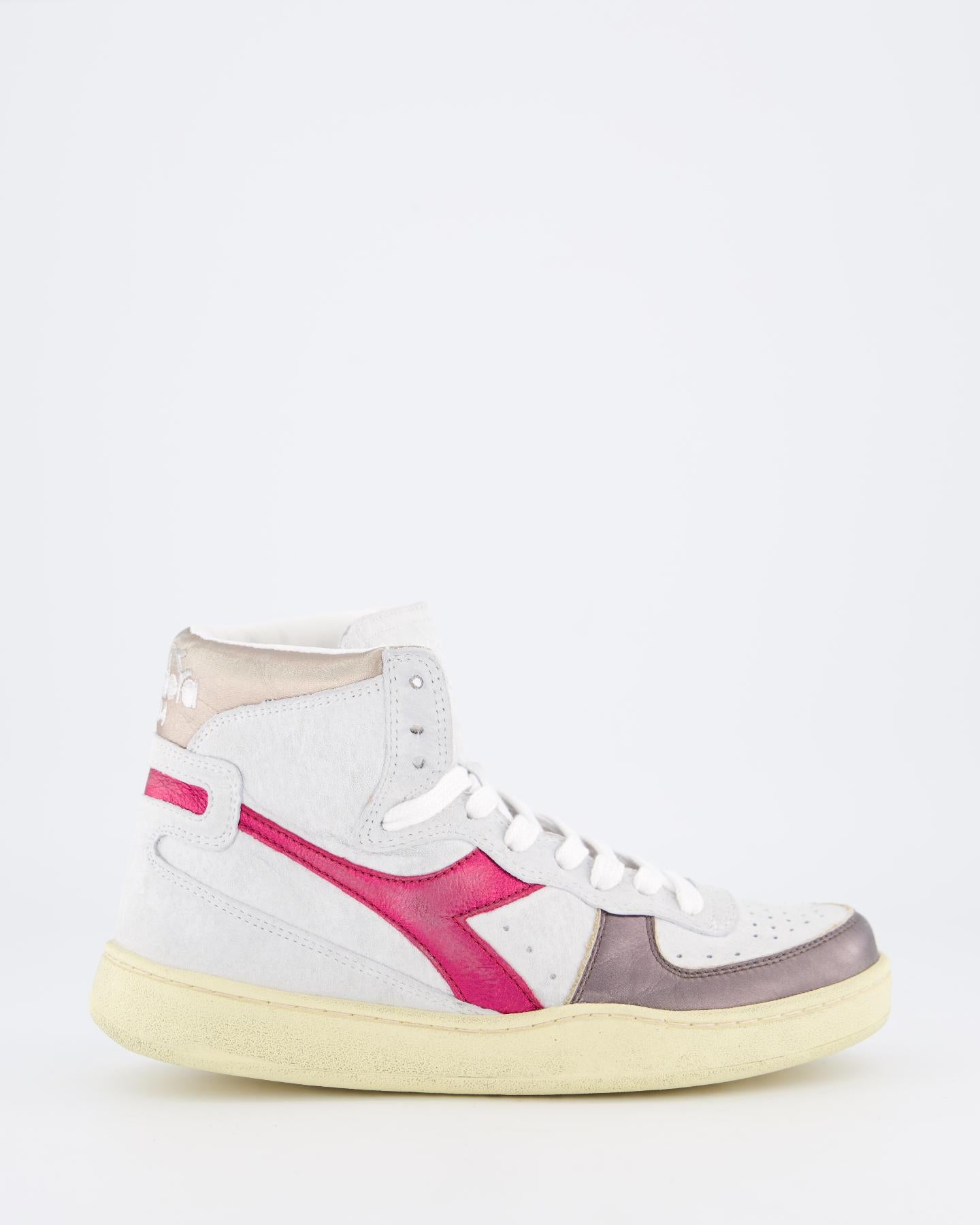 Dames Mi Basket Metal White/Fuchsia