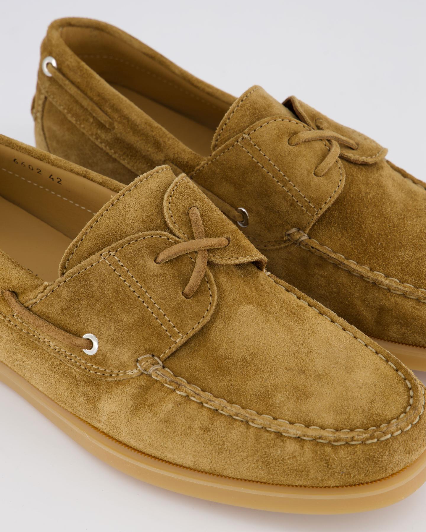 Heren Suede Boatshoe Bruin