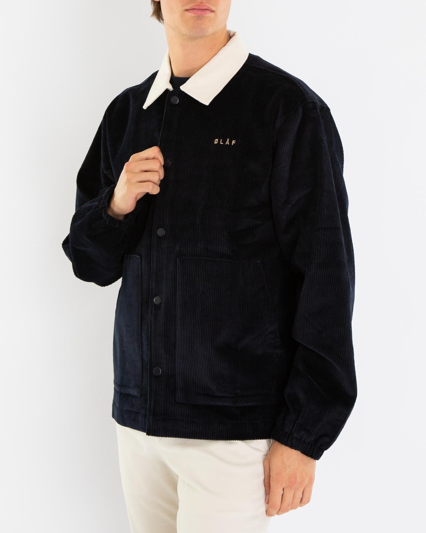 Olaf Hussein Heren Corduroy Coach Jacket - Eleganza.nl