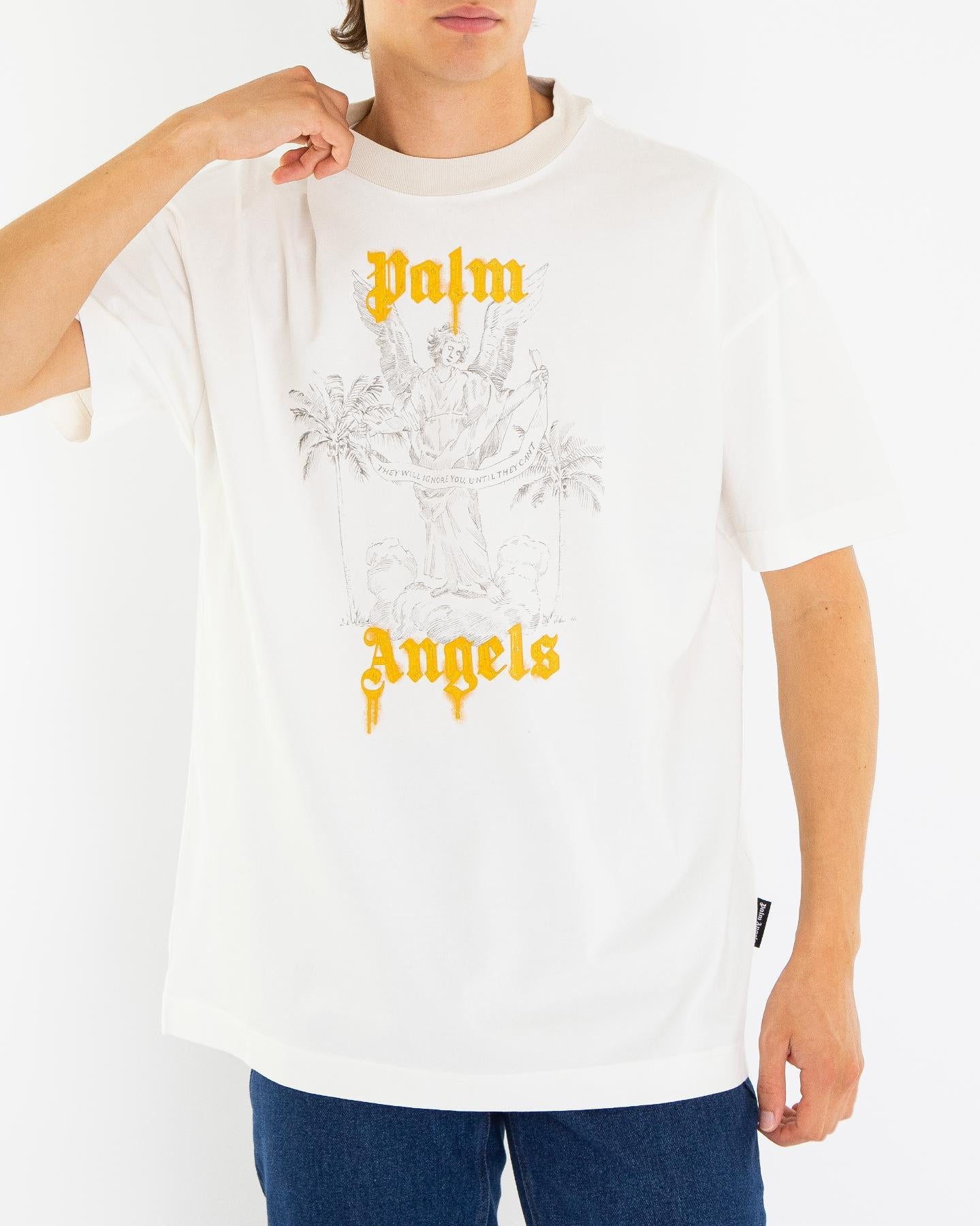 Palm Angels Heren Angel Pencil Tee - Eleganza.nl