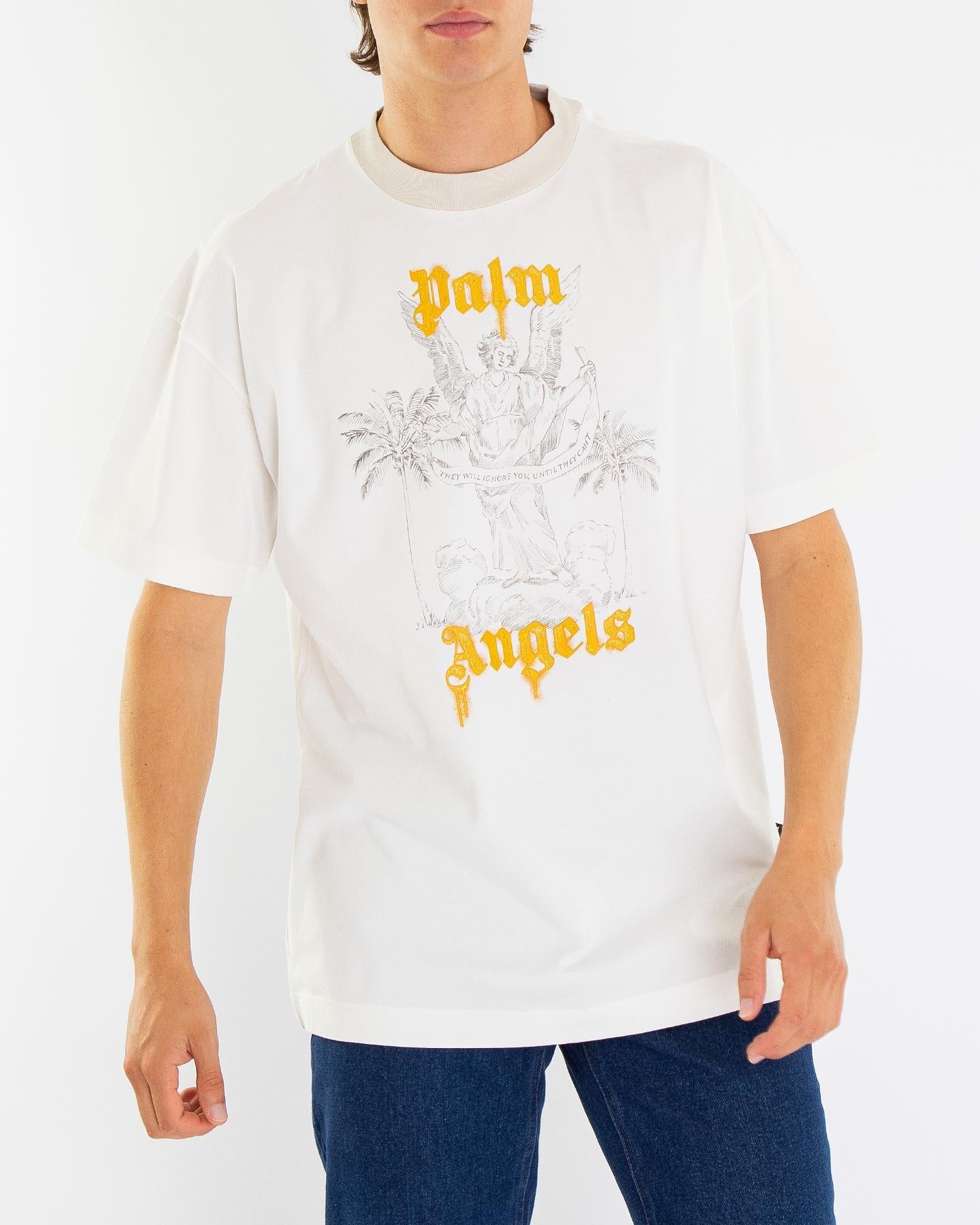 Palm Angels Heren Angel Pencil Tee - Eleganza.nl