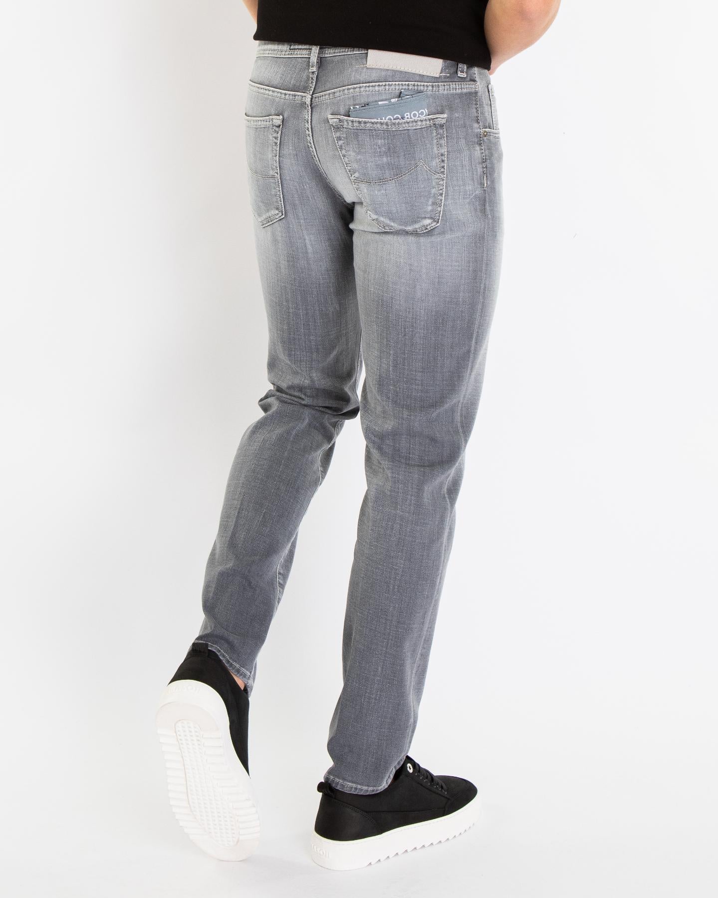 Heren Slim Cropped/CarrotJeans Grijs