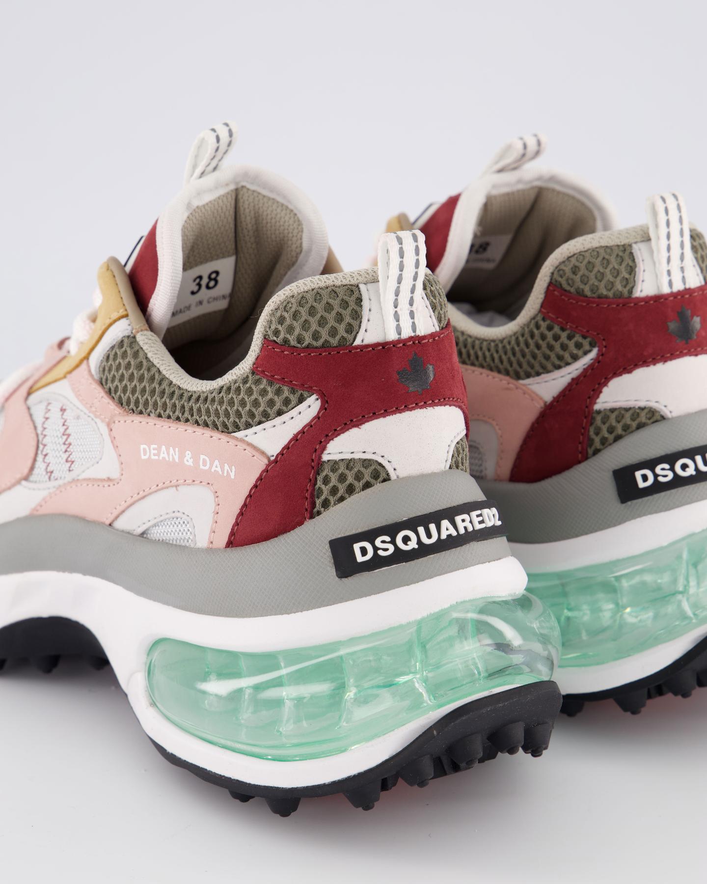 Dsquared2 Dames Bubble Sneaker Roze Groen Eleganza