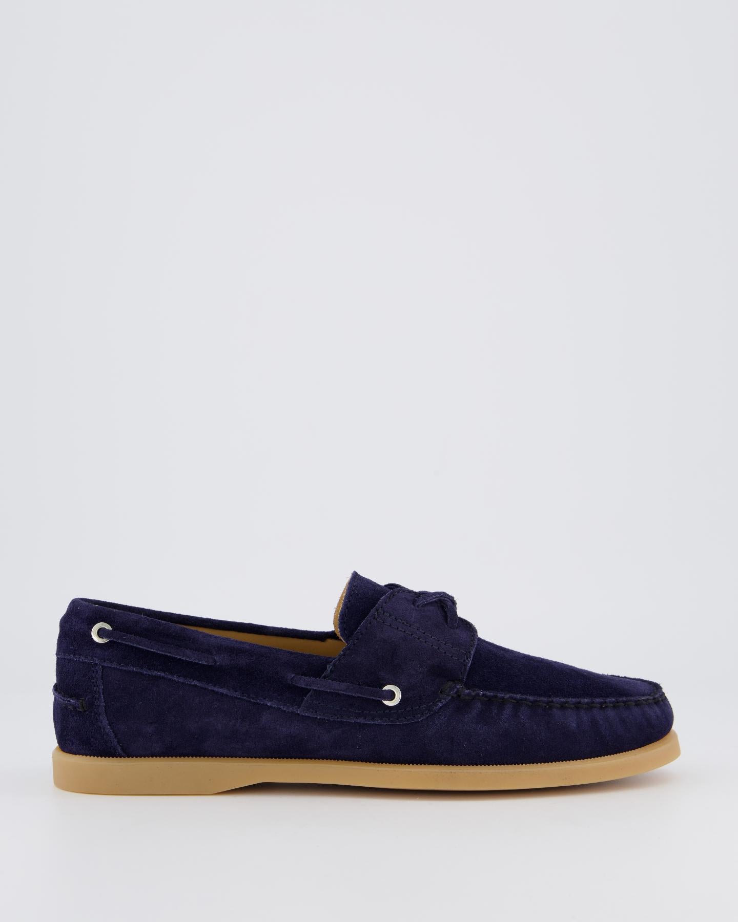 Heren Suede Boatshoe Blauw