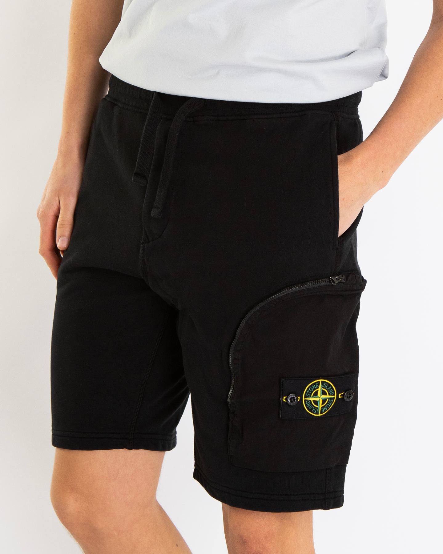 Heren Zip Pocket Short Zwart