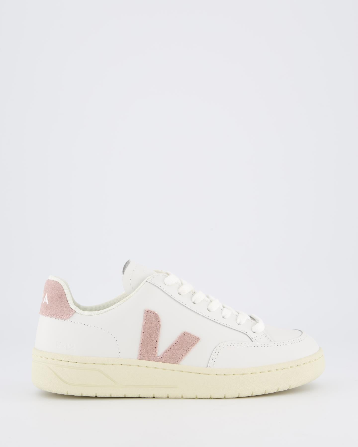 Veja Dames V 12 Sneaker Wit Roze Eleganza