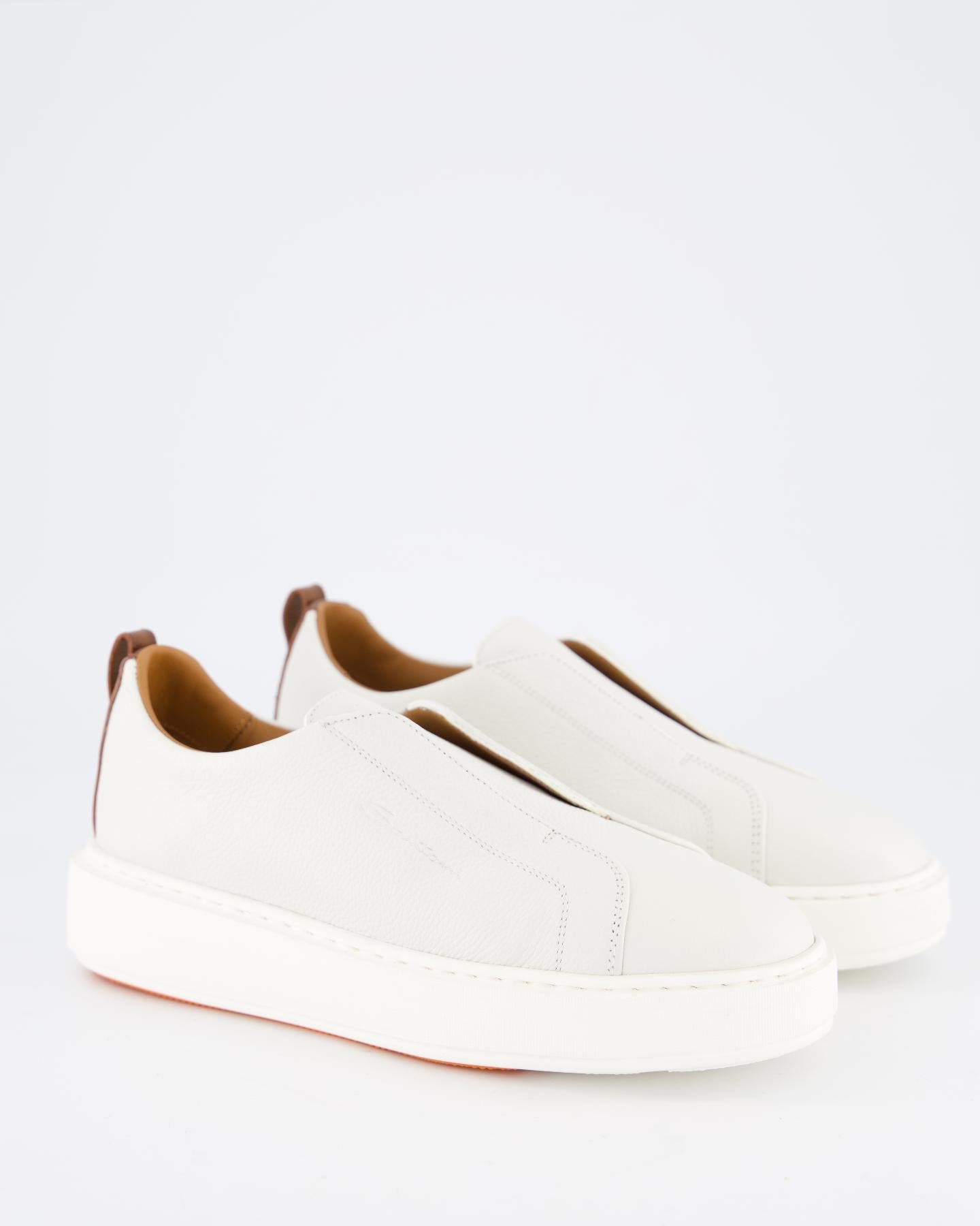 Santoni Dames Victory Sneaker Beige - Eleganza.nl