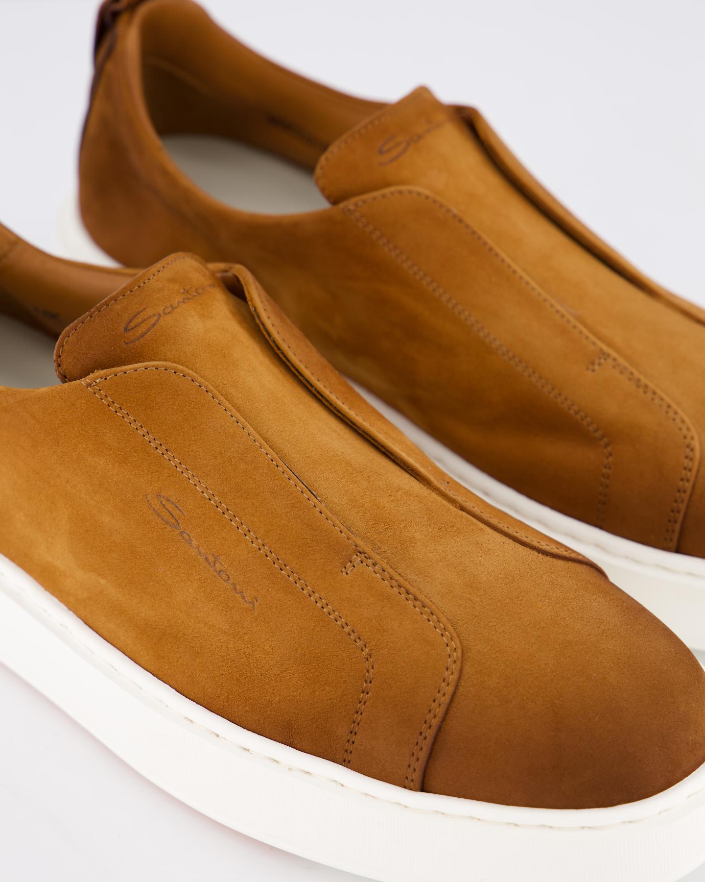 Santoni Heren Victor Sneaker Nubuck - Eleganza.nl