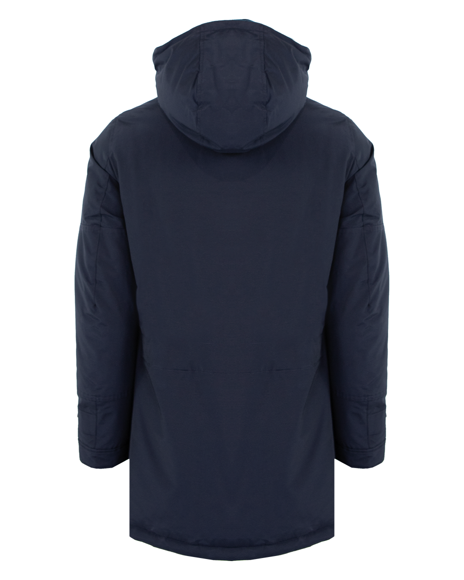 Heren Polar High Collar Parka Blauw